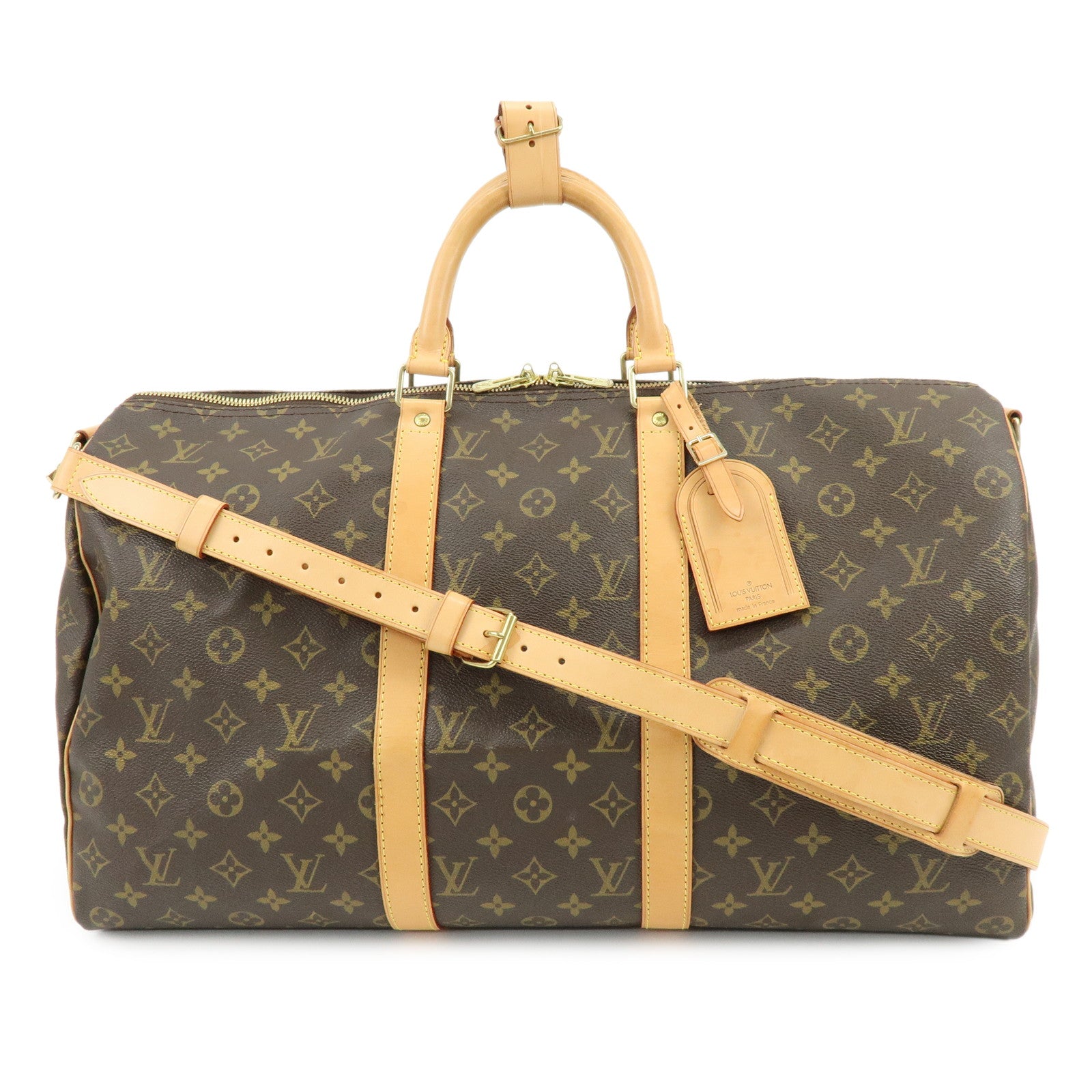 Louis Vuitton Monogram Keep All Bandouliere 50 Boston Bag M41416