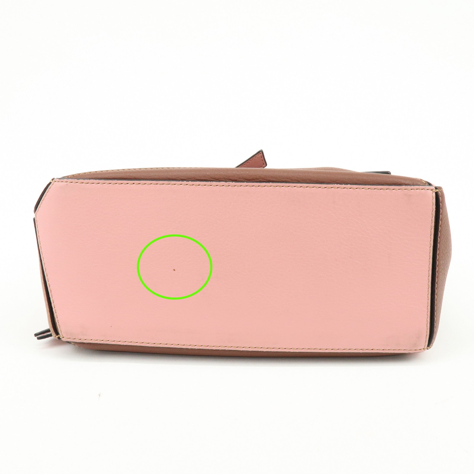 LOEWE Puzzle Bag Anagram Calf Skin Medium 2Way Bag Brown Pink Camel