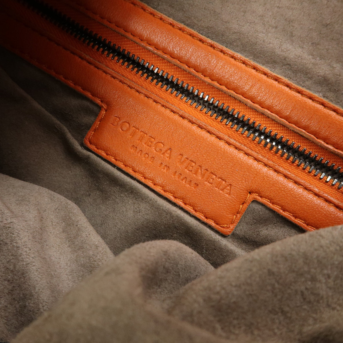BOTTEGA VENETA Hobo Intrecciato Leather Shoulder Bag Orange 115653