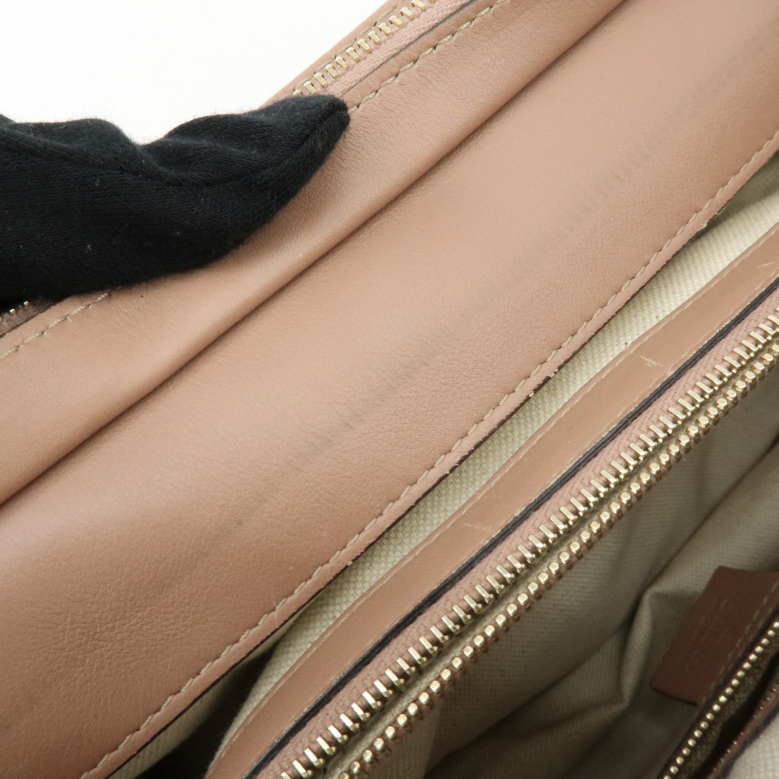 GUCCI Guccissima Leather Mayfair Tote Shoulder Bag Pink