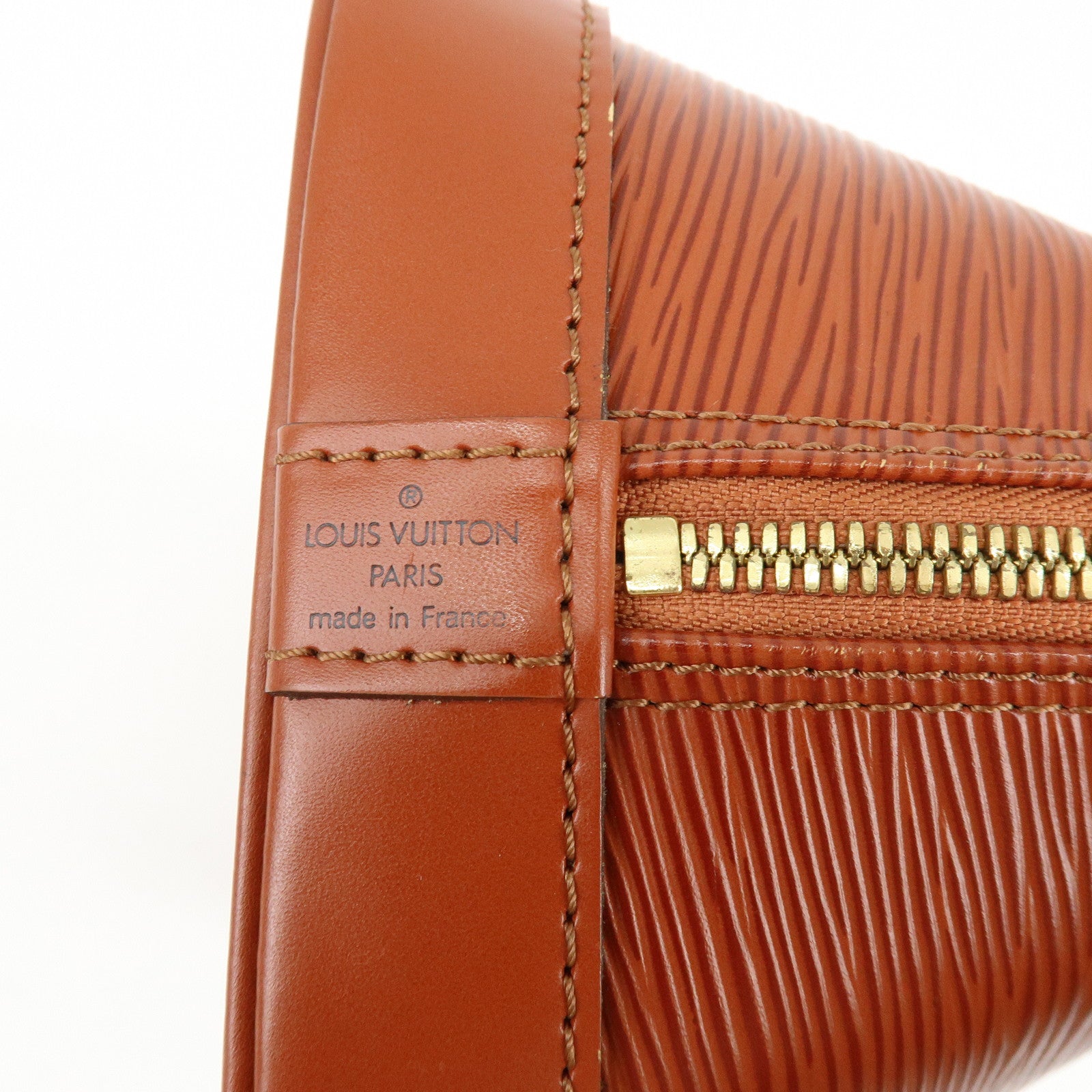 Louis Vuitton Epi Alma PM Leather Hand Bag Kenya Brown M52143