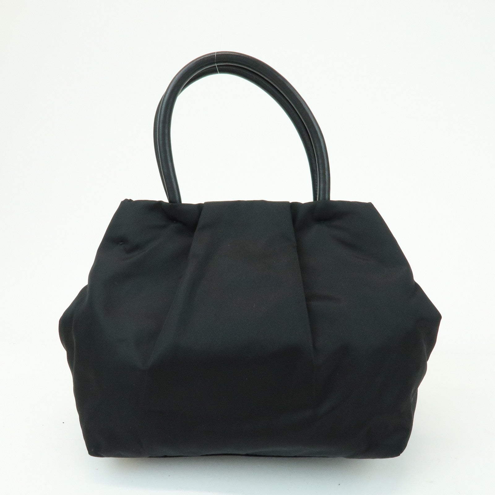 PRADA Nylon Leather Ribbon 2Way Bag Hand Bag Shoulder Bag Black