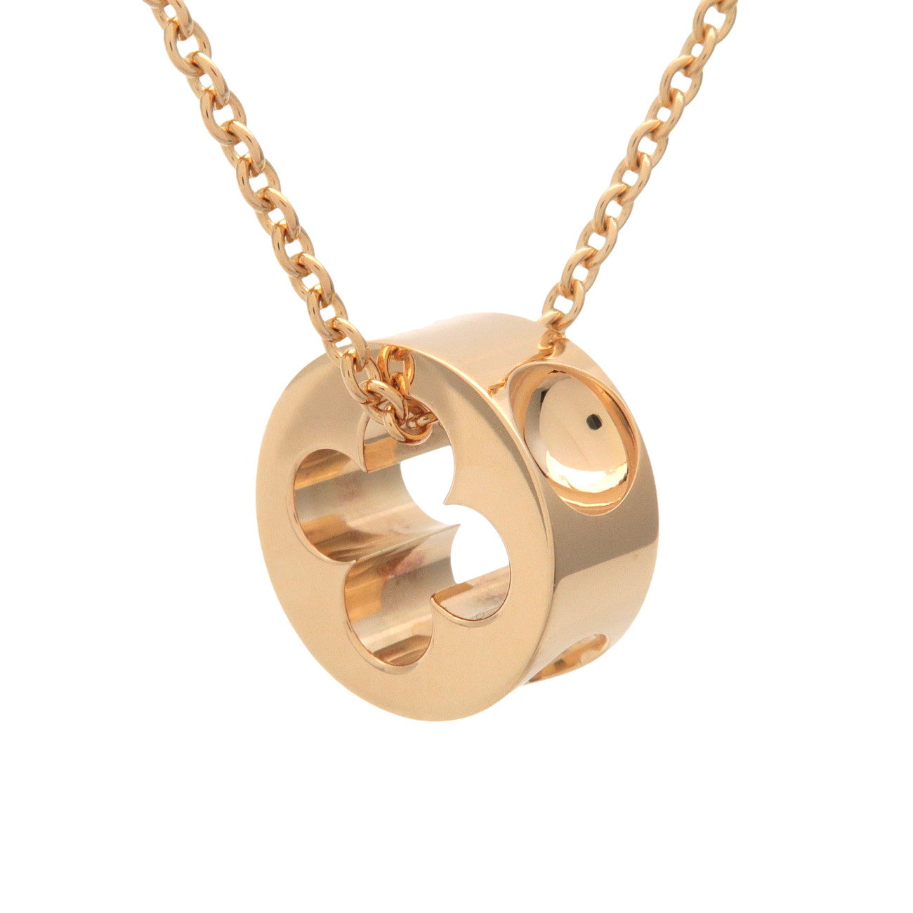 Louis Vuitton Pendentif Empreinte Necklace K18 750YG Yellow Gold Q93674