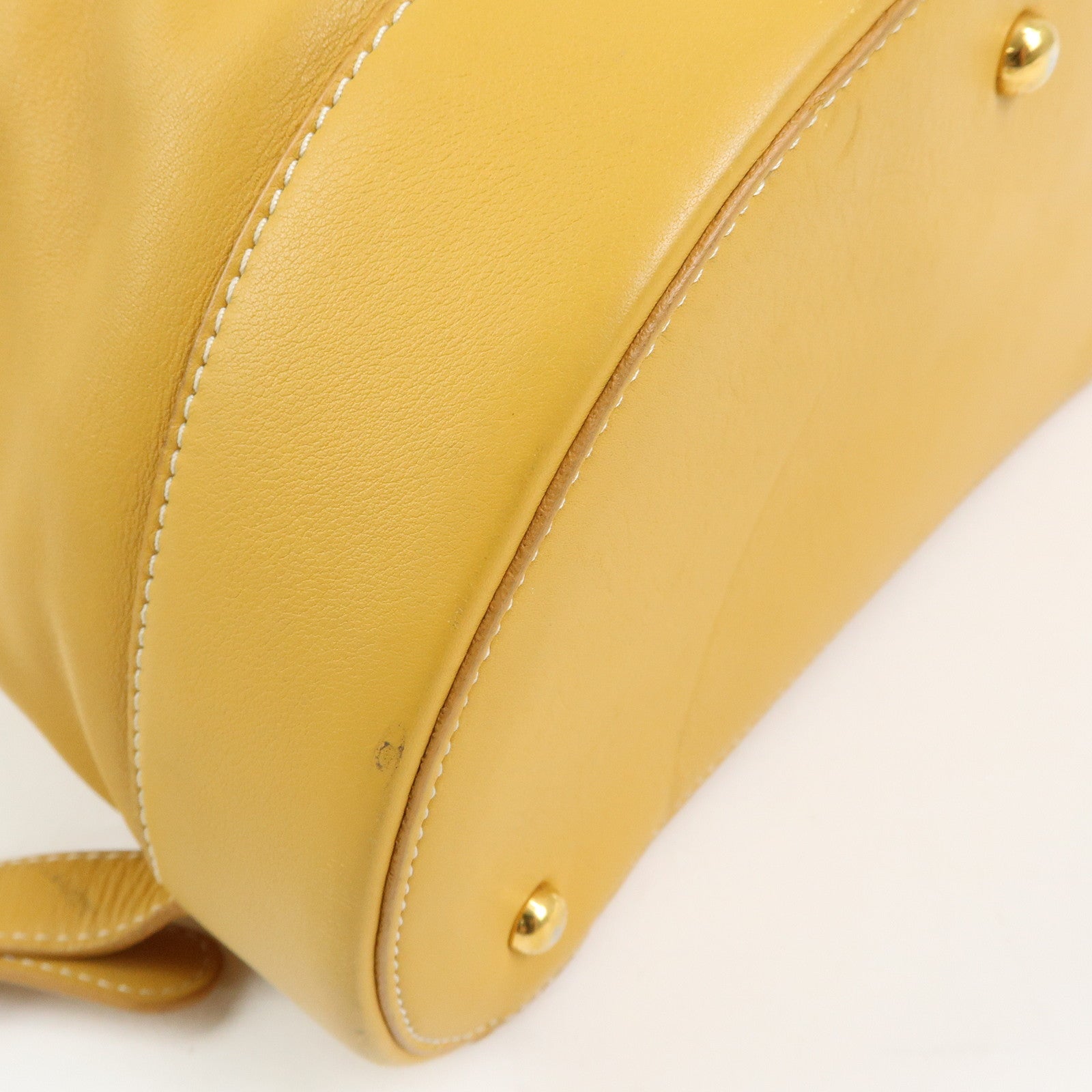 LOEWE Anton Leather Backpack Rucksack Yellow
