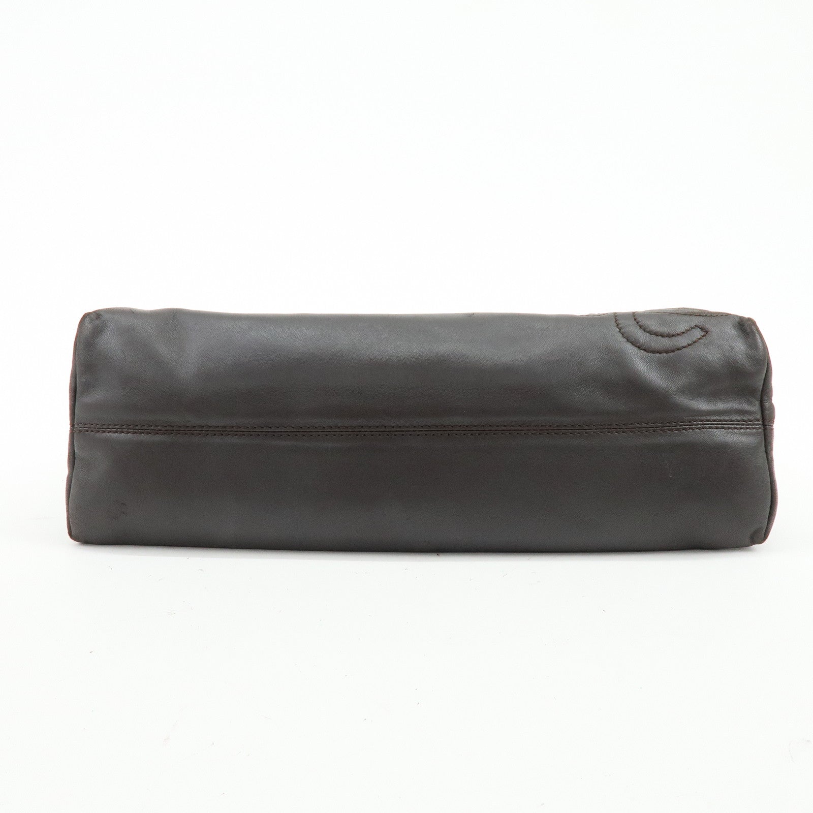 LOEWE Anagram Nappa Leather Hand Bag Shoulder Bag Dark Brown
