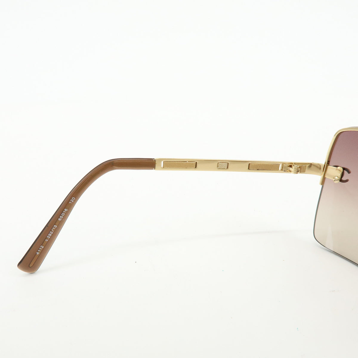 CHANEL Plastic Sunglasses AC1755967 65 □16 120 Brown Gold