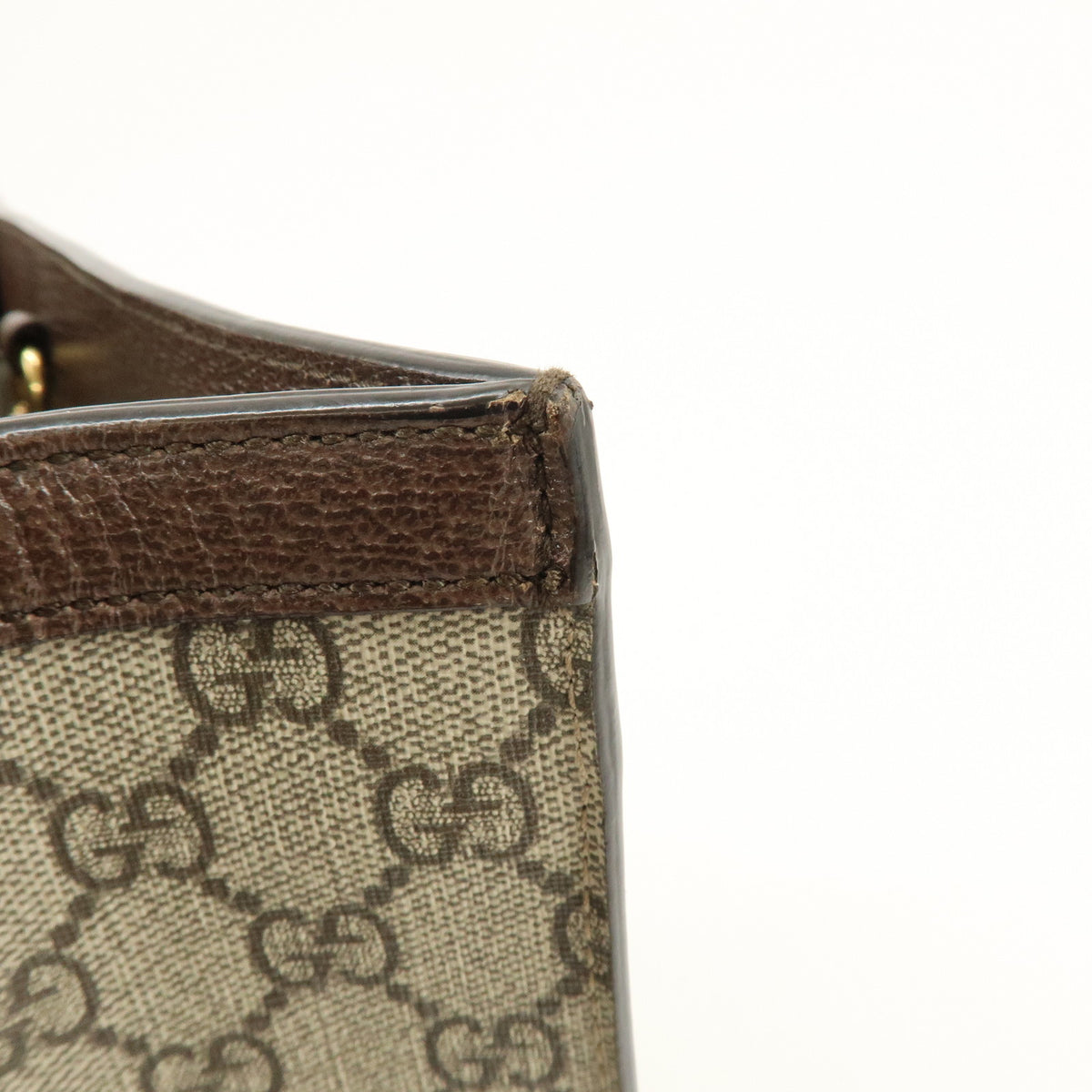 GUCCI Sherry Ophidia GG Supreme Leather 2Way Shoulder Bag Brown 724685