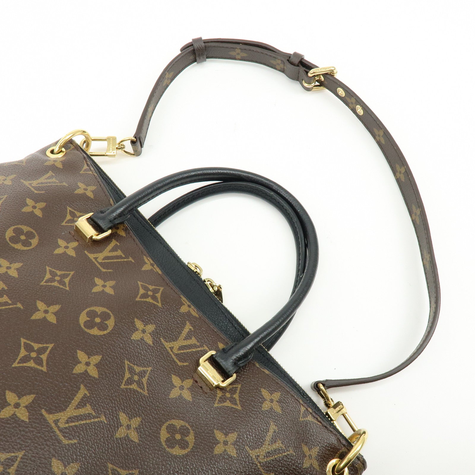 Louis Vuitton Monogram Pallas 2Way Bag Hand Bag Monogram Noir M41064