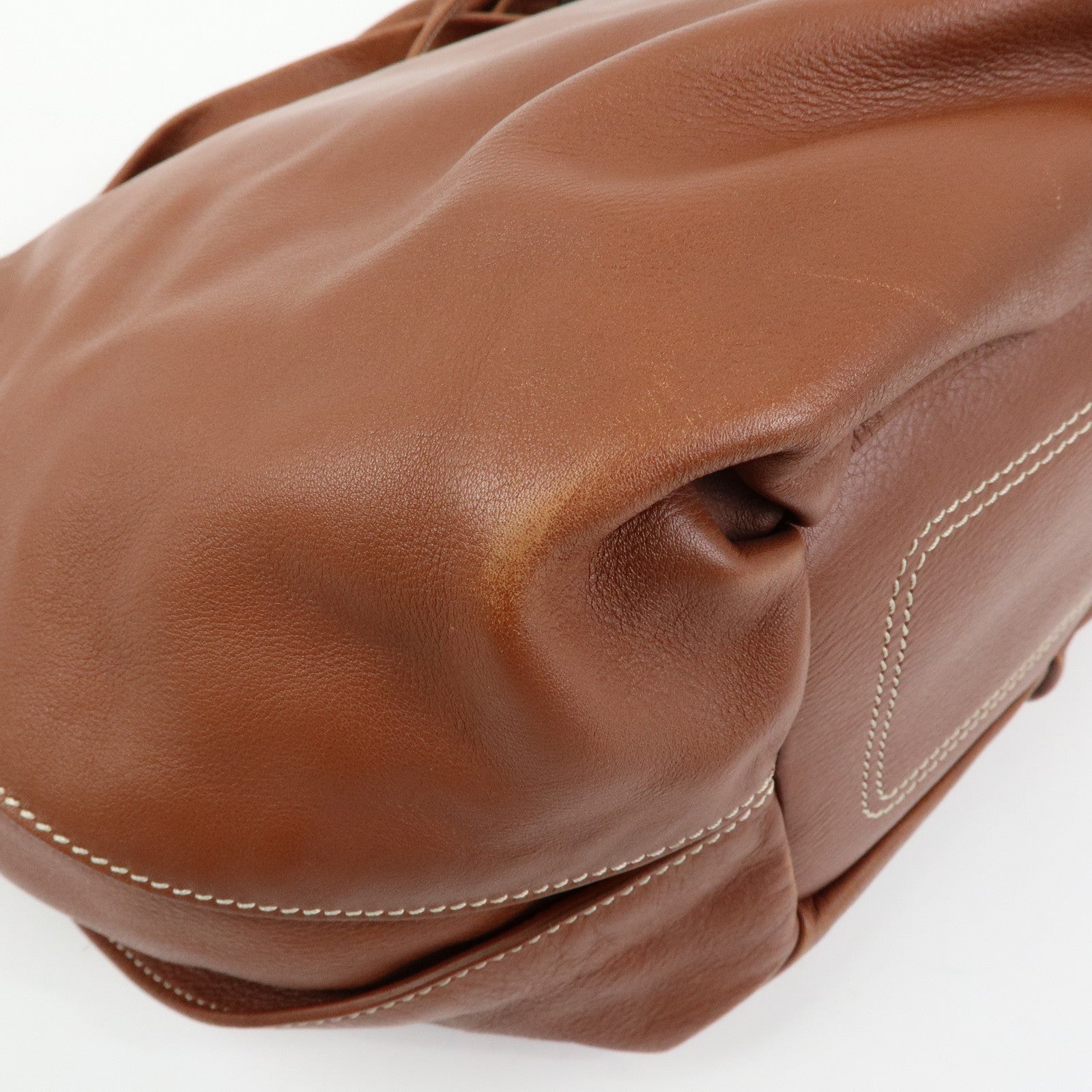 CELINE Bittersweet Leather Shoulder Bag Hand Bag Brown
