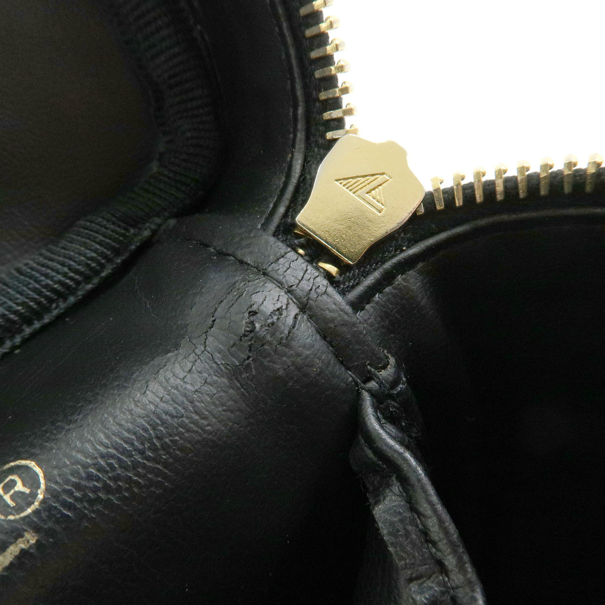 CHANEL Bicolore Lamb Skin Vanity Bag Hand Bag Black A01619