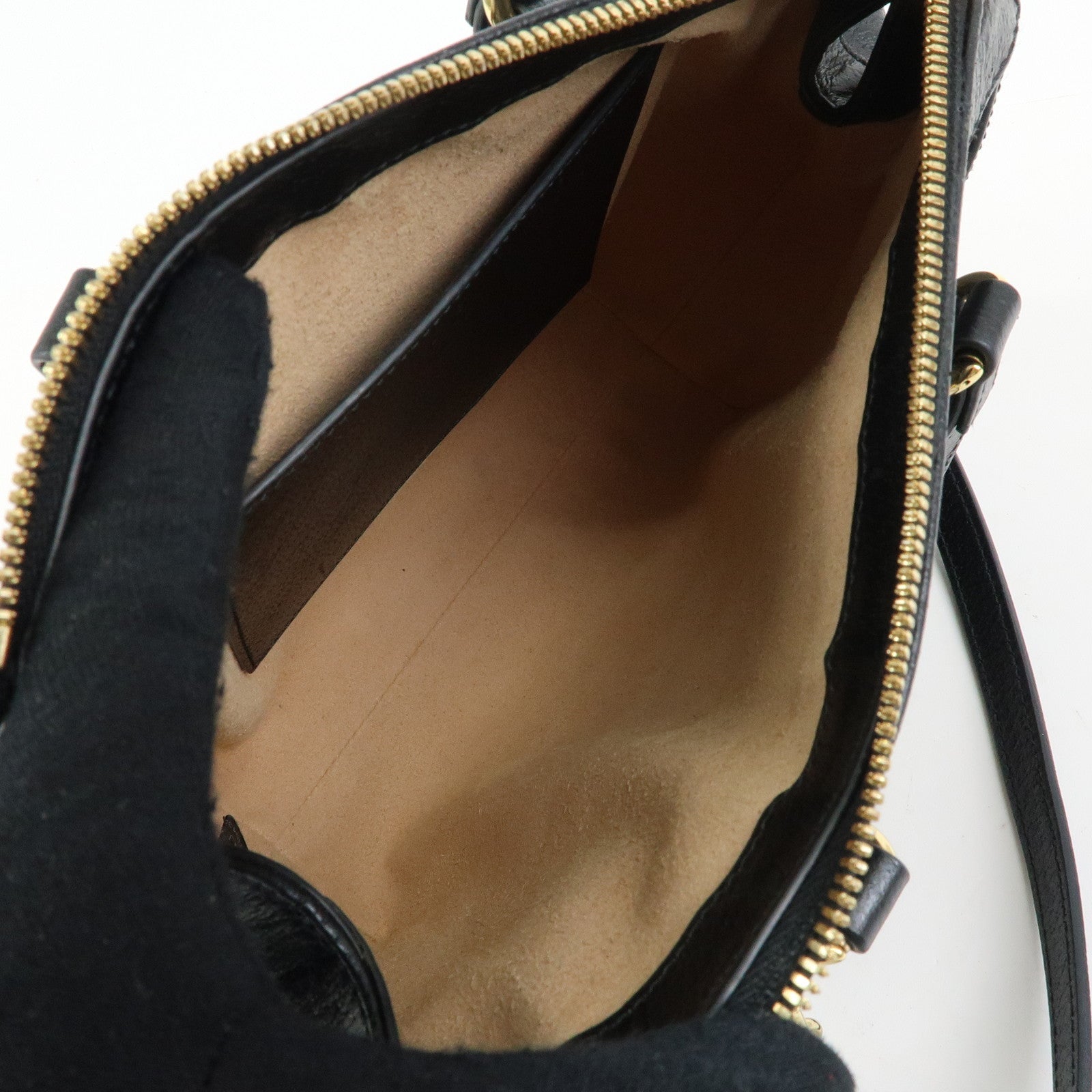 GUCCI Ophidia Sherry Leather 2Way Bag Shoulder Bag Hand Bag Black