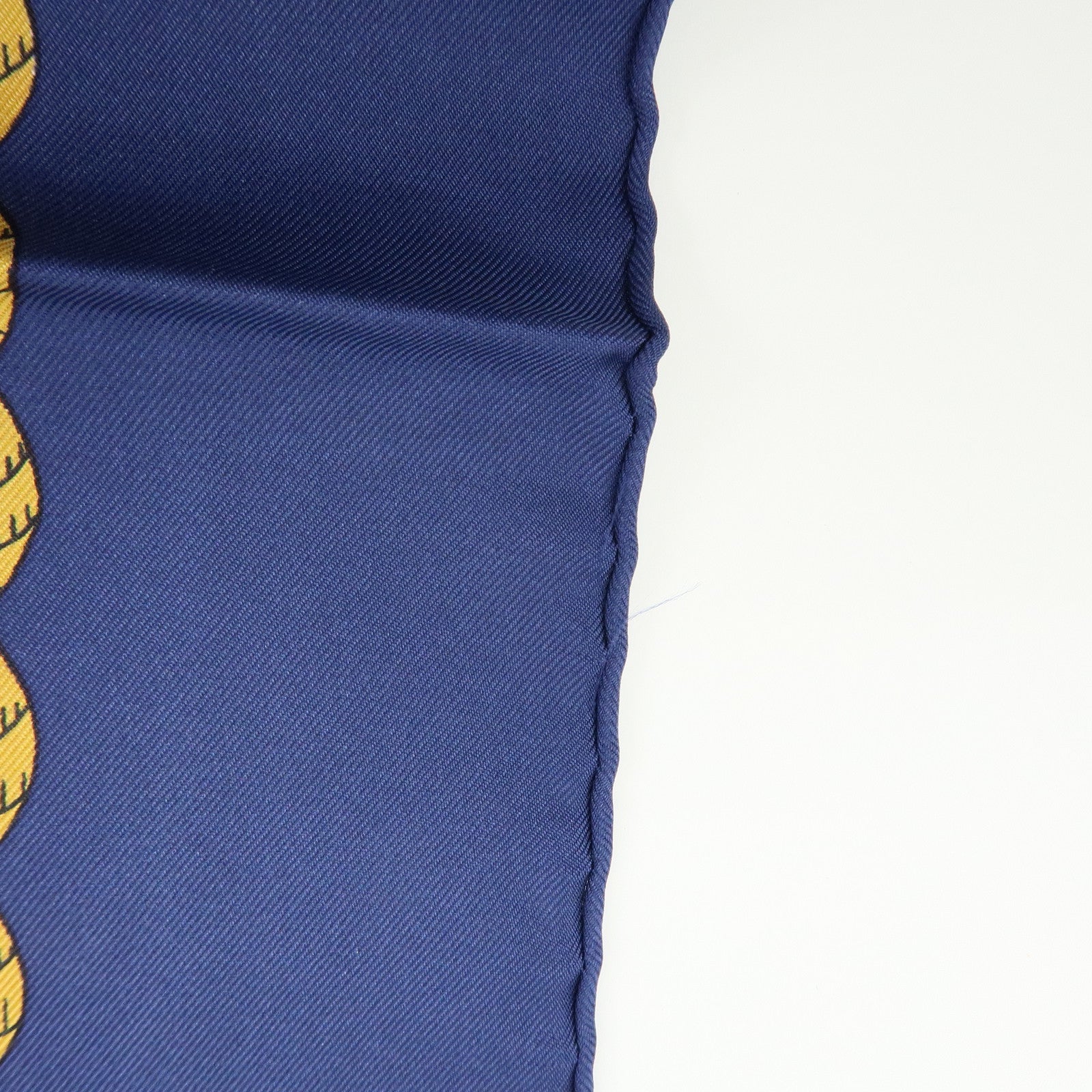 HERMES Carre 90 Silk 100% Scarf Circus Blue Yellow White