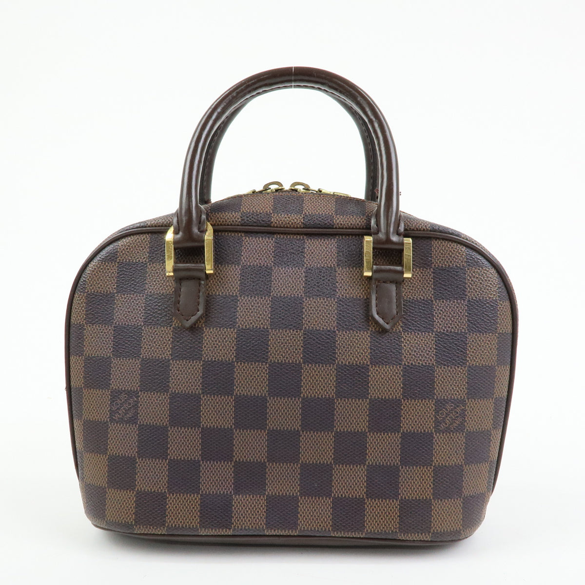 Louis Vuitton Saria Mini Damier Ebene Canvas Leather Hand Bag N51286