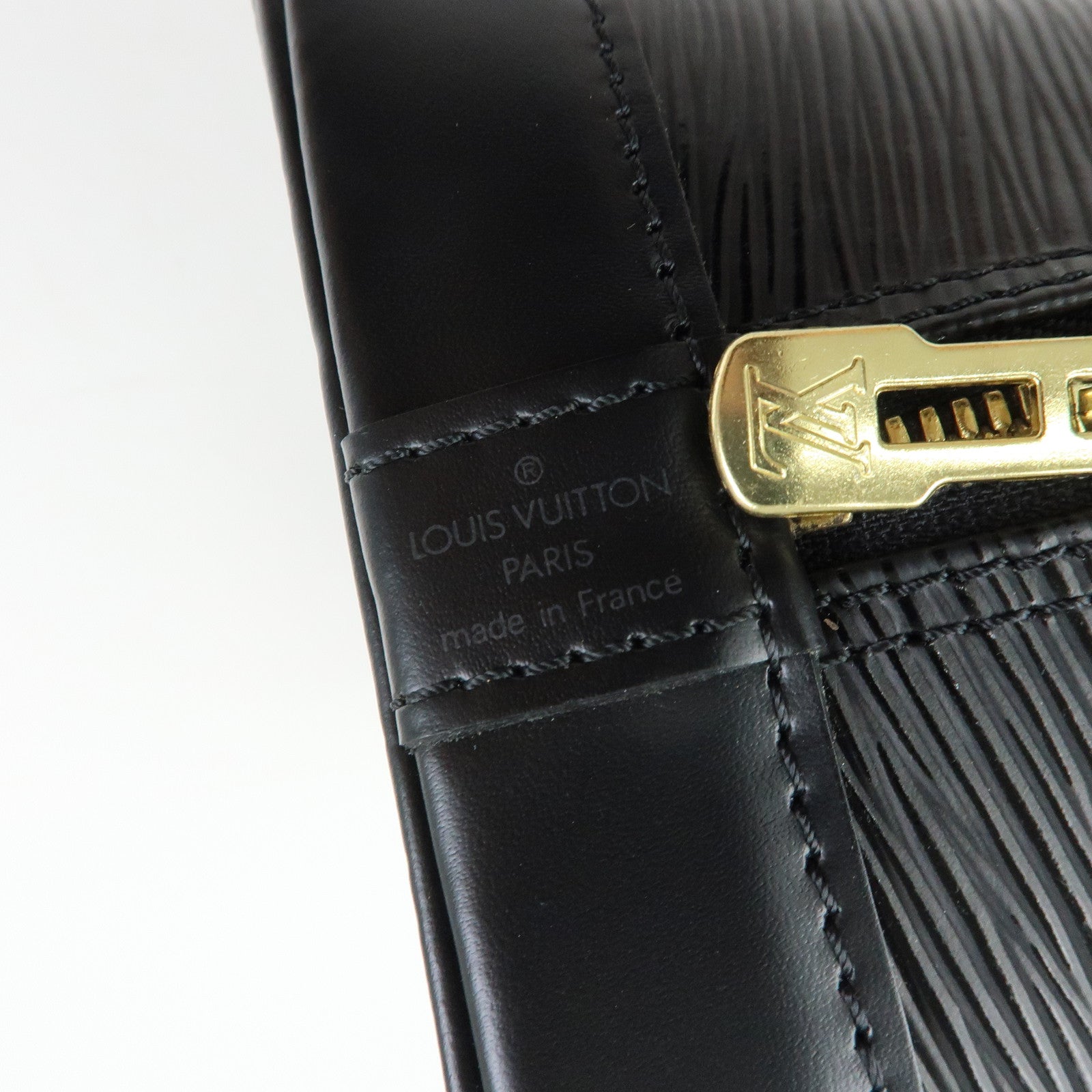 Louis Vuitton Epi Alma Hand Bag Noir Black M52142