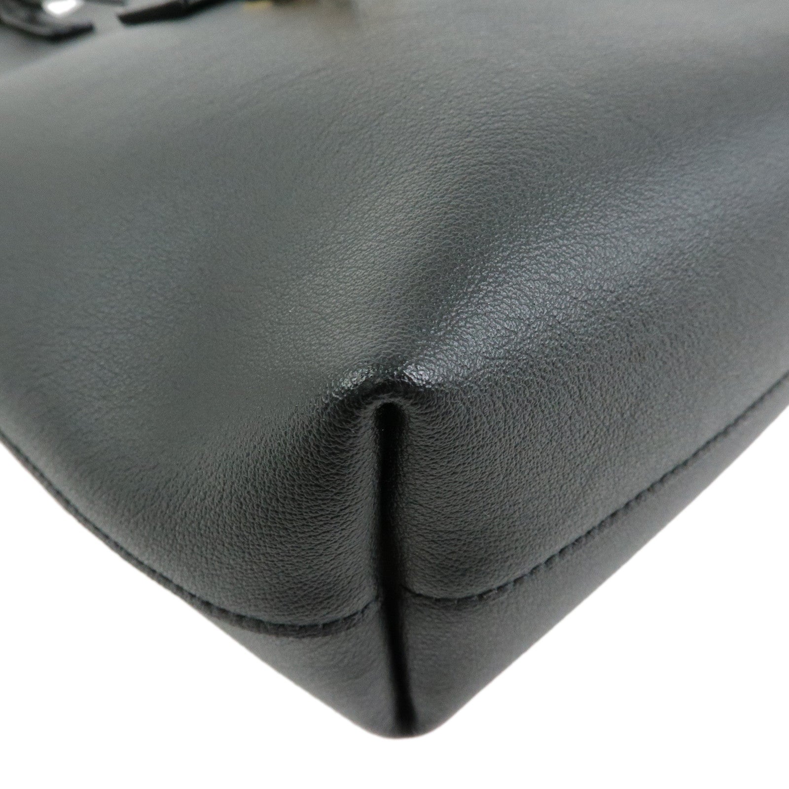 SAINT LAURENT PARIS Leather Toy Shopping Bag 2Way Bag Black GUE600307