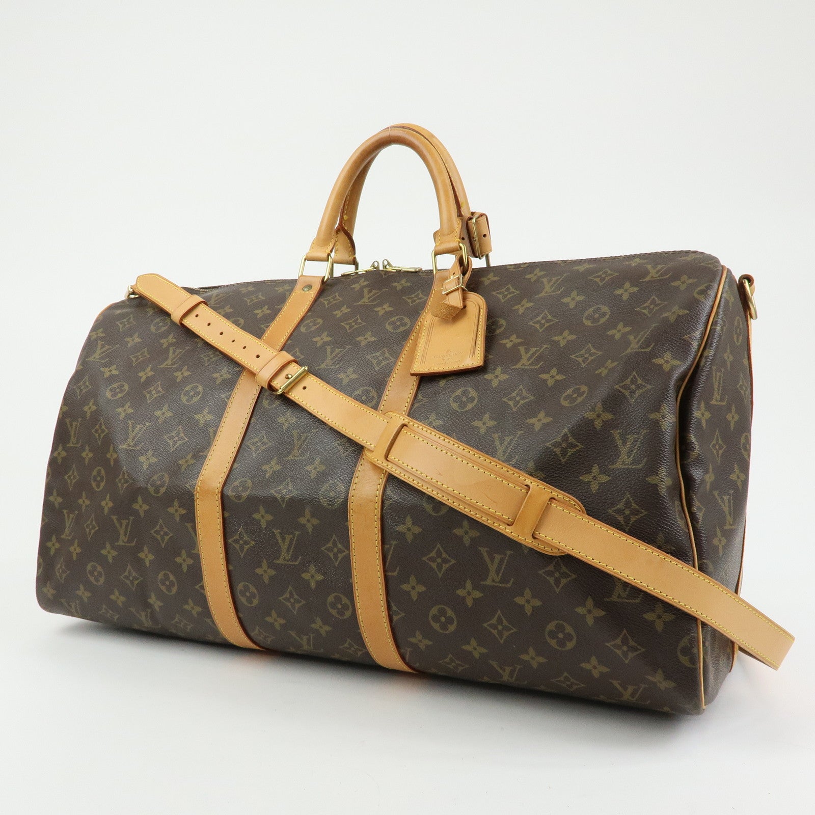 Louis Vuitton Monogram Keep All Bandouliere 55 Boston Bag M41414