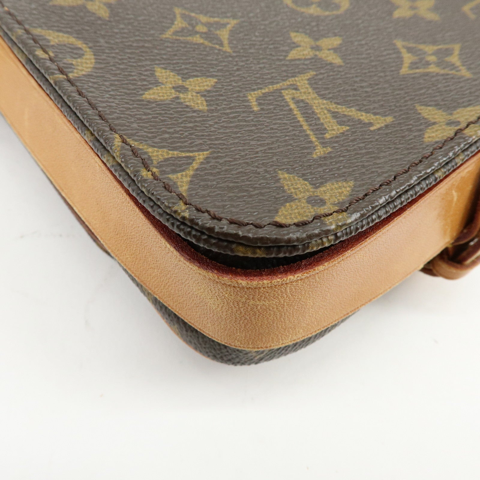 Louis Vuitton Monogram Mini Cartouchiere Shoulder Bag Brown M51254