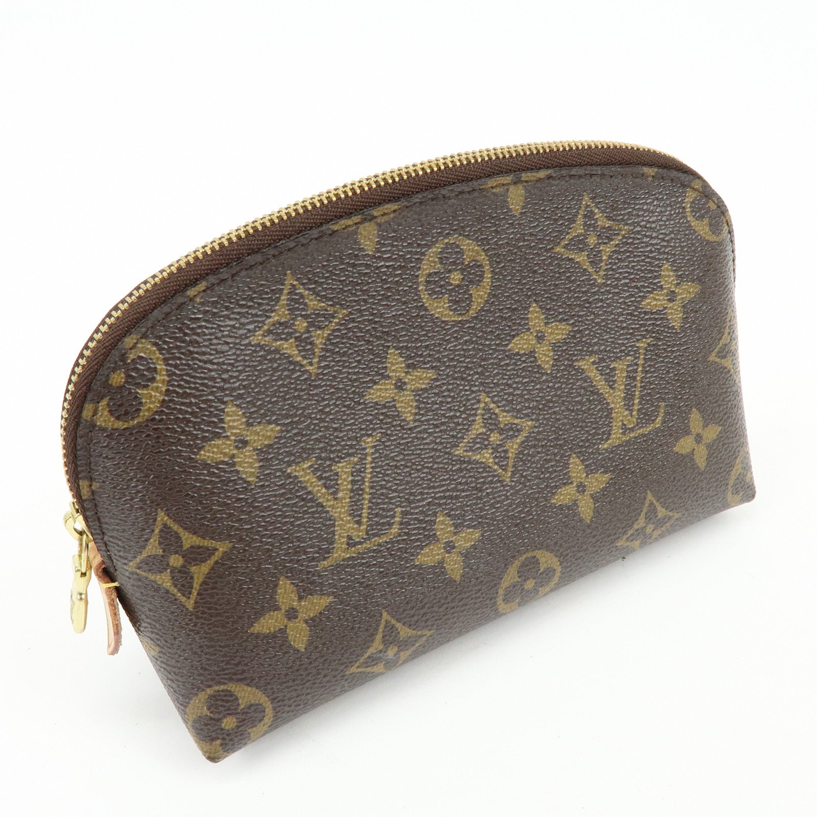 Louis Vuitton Monogram Pochette Cosmetic PM Pouch Brown M47515