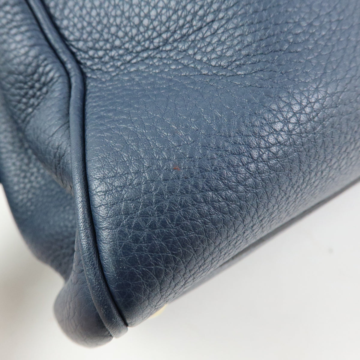 GUCCI Bamboo Leather 2Way Bag Hand Bag  Shoulder Bag Blue 336032