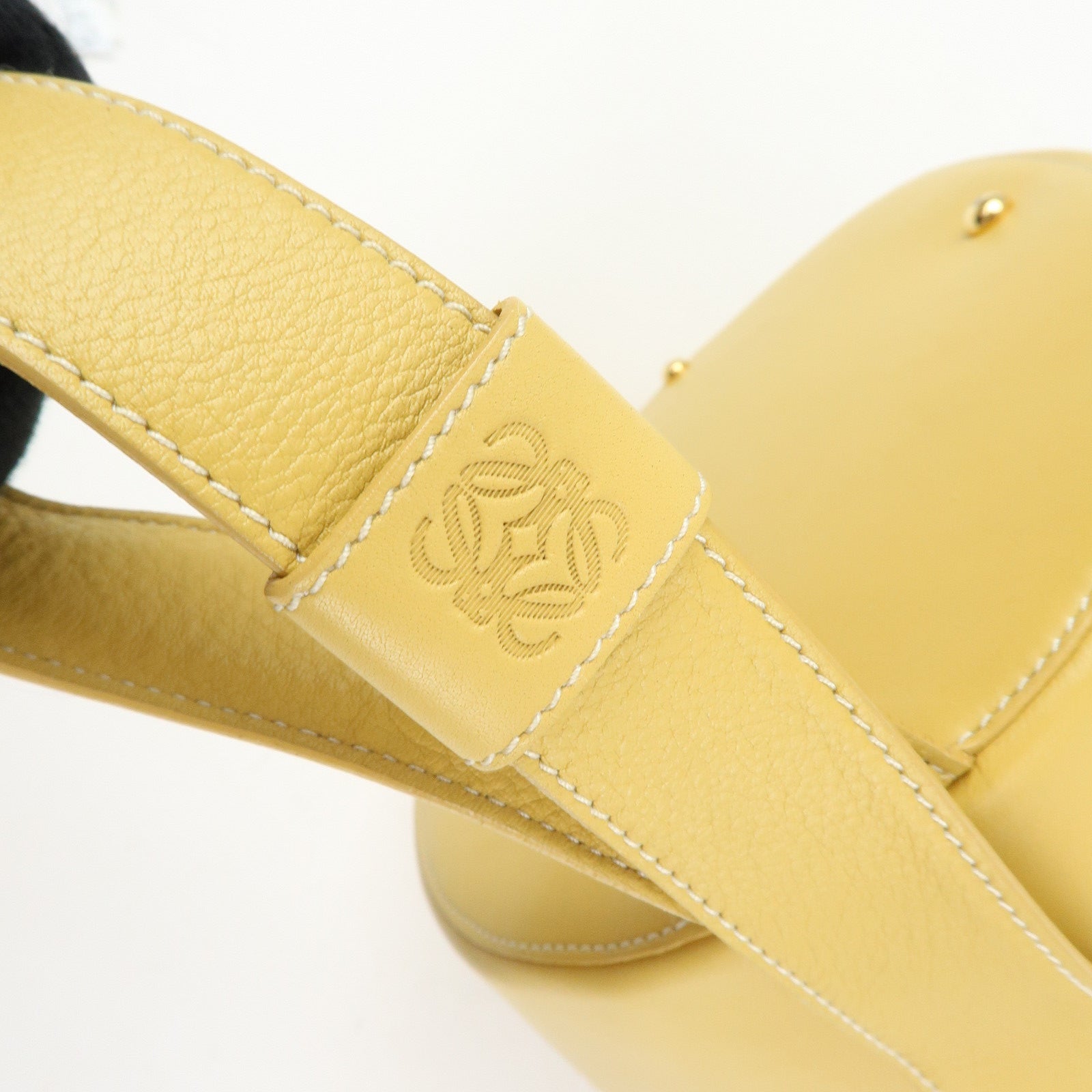 LOEWE Anton Anagram Leather Shoulder Bag Backpack and Pouch Yellow