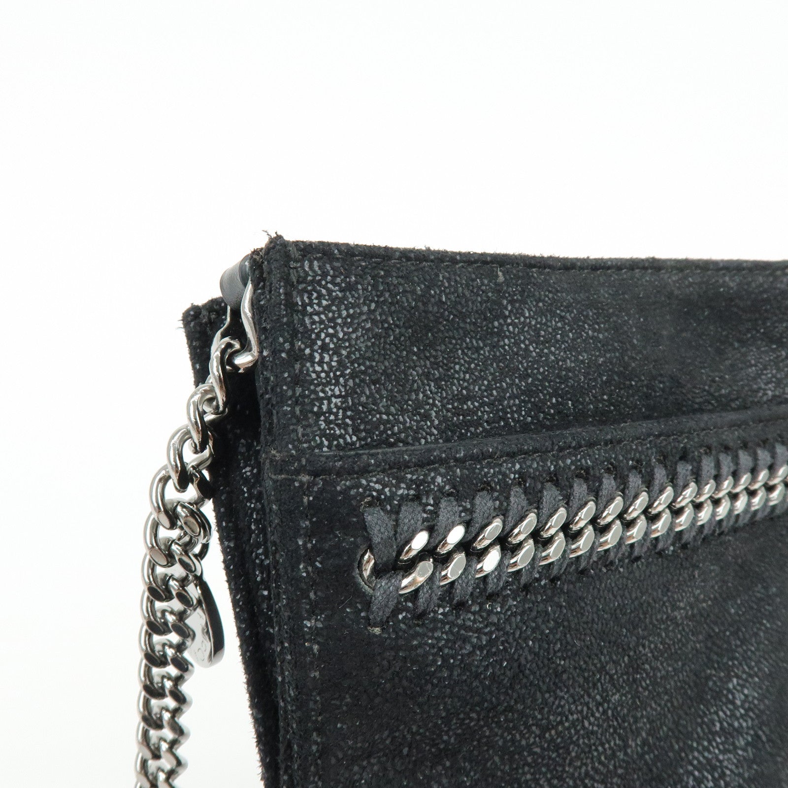 STELLA MCCARTNEY Polyester Chain Shoulder Bag Crossbody Bag Black