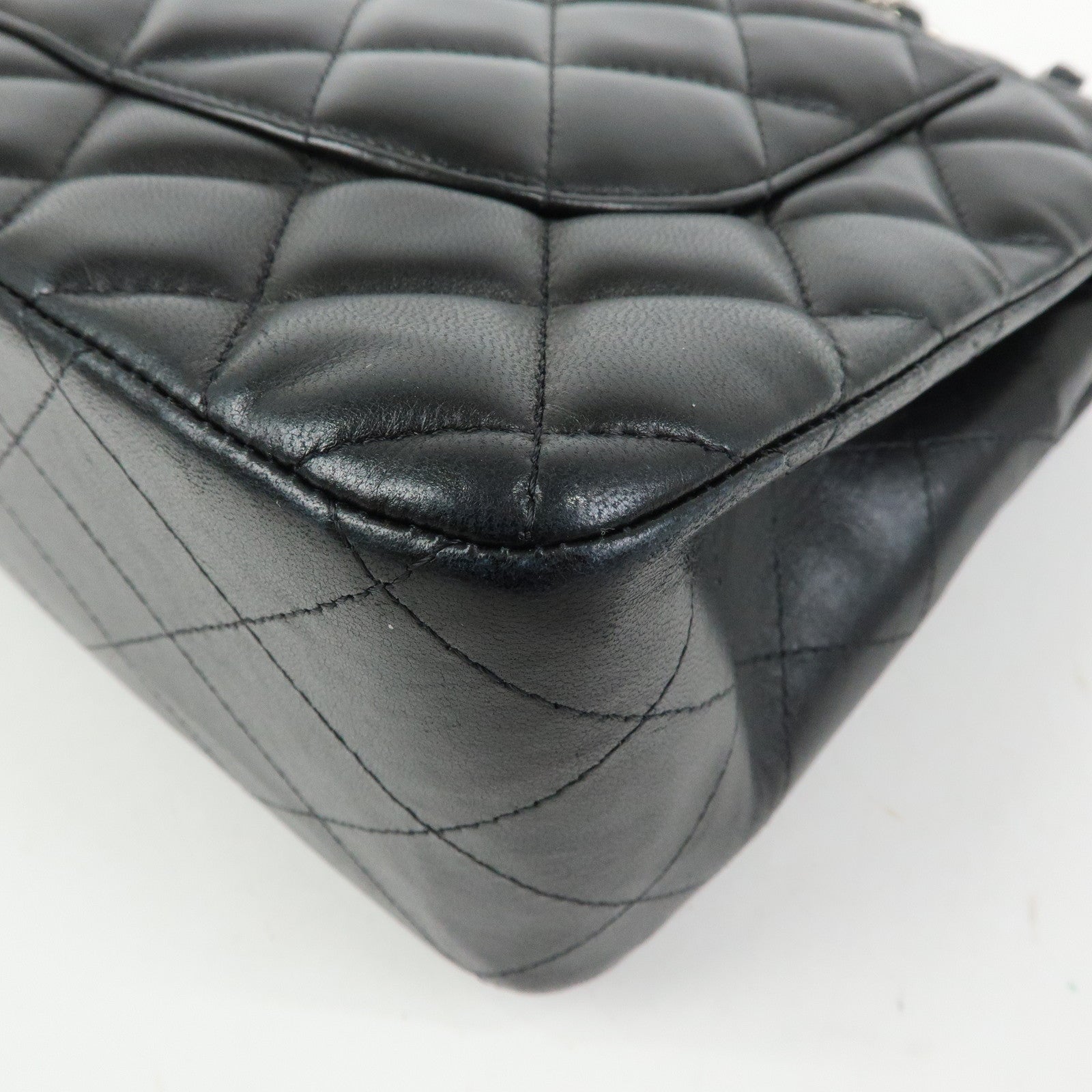 CHANEL Matelasse 30 W Flap Lamb Skin Chain Shoulder Bag A58600
