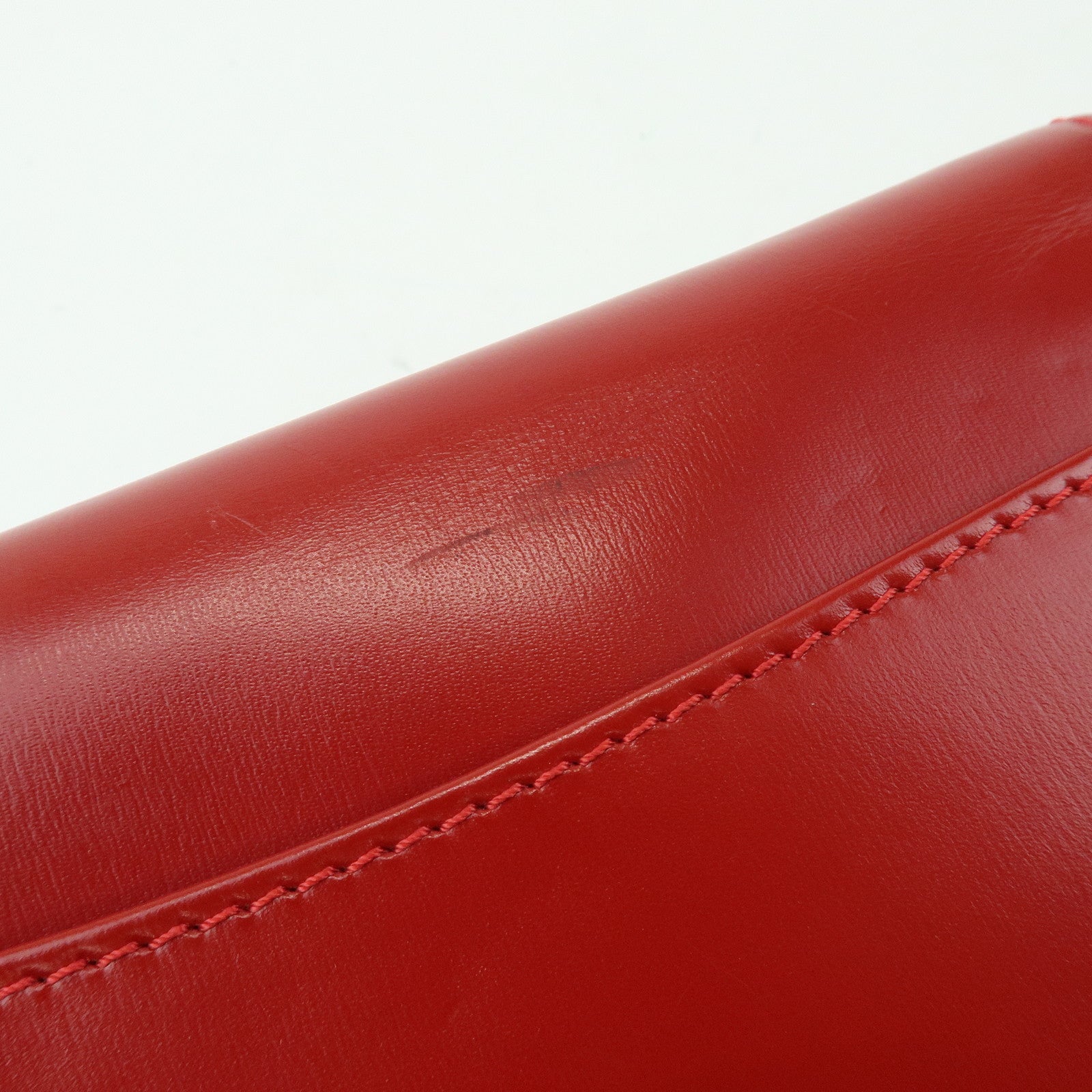 CELINE Starball Leather Chain Shoulder Bag Crossbody Bag Red