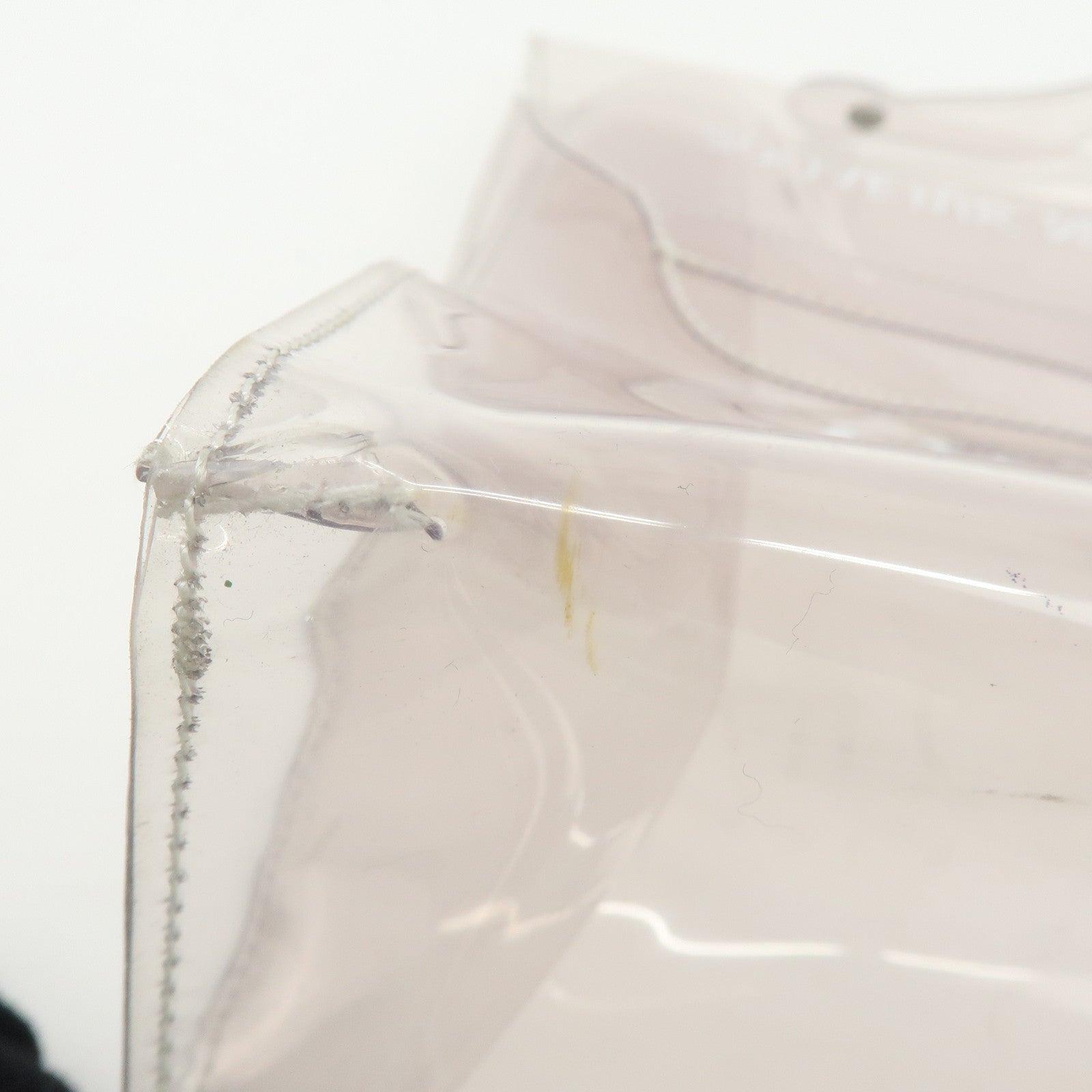 HERMES Kelly Vinyl Hand Bag Clear Transparent Gold