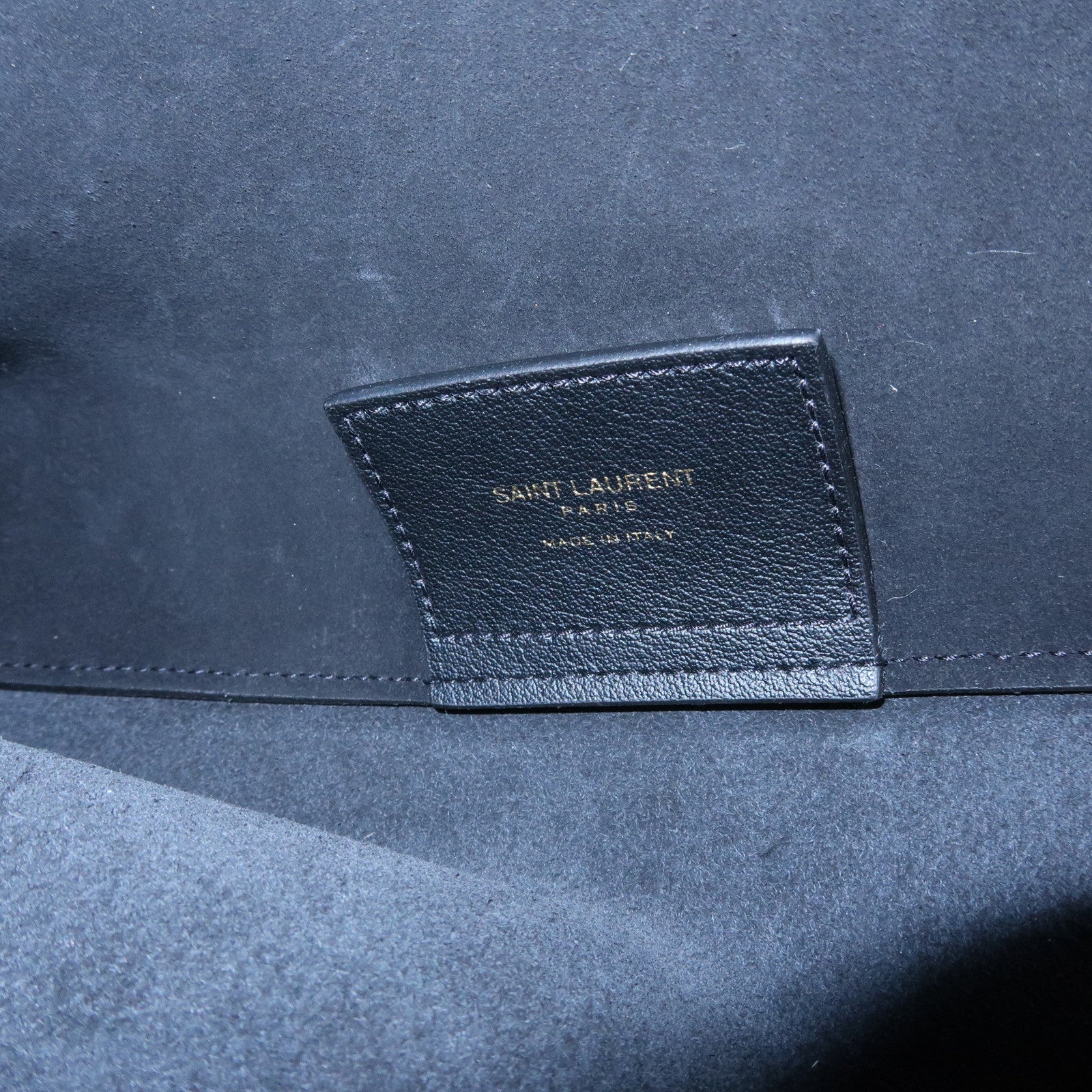 SAINT LAURENT PARIS Cassandra North South Toy Shopping Bag Black 600306