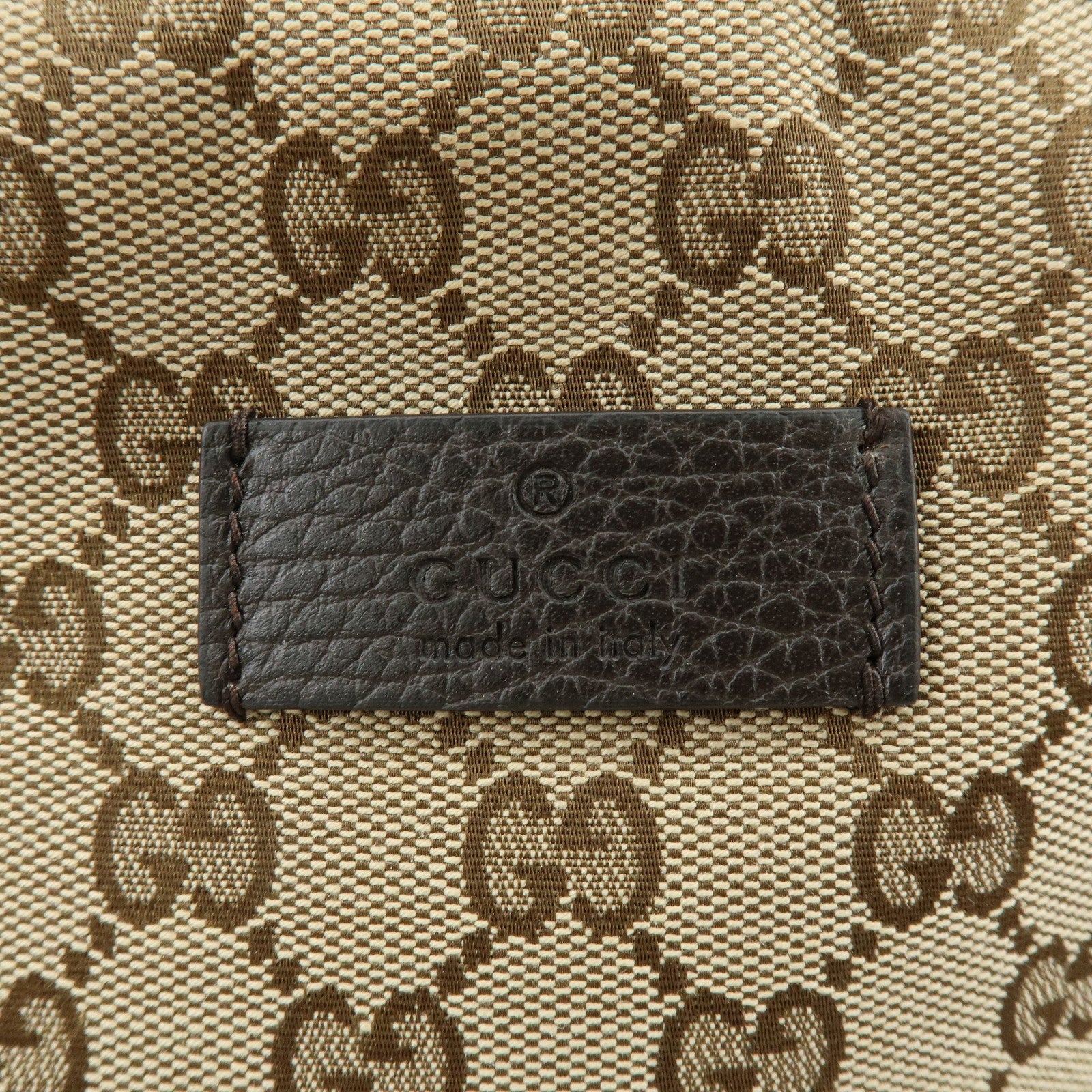 GUCCI GG Canvas Leather Backpack Rucksuck Beige Brown 449906