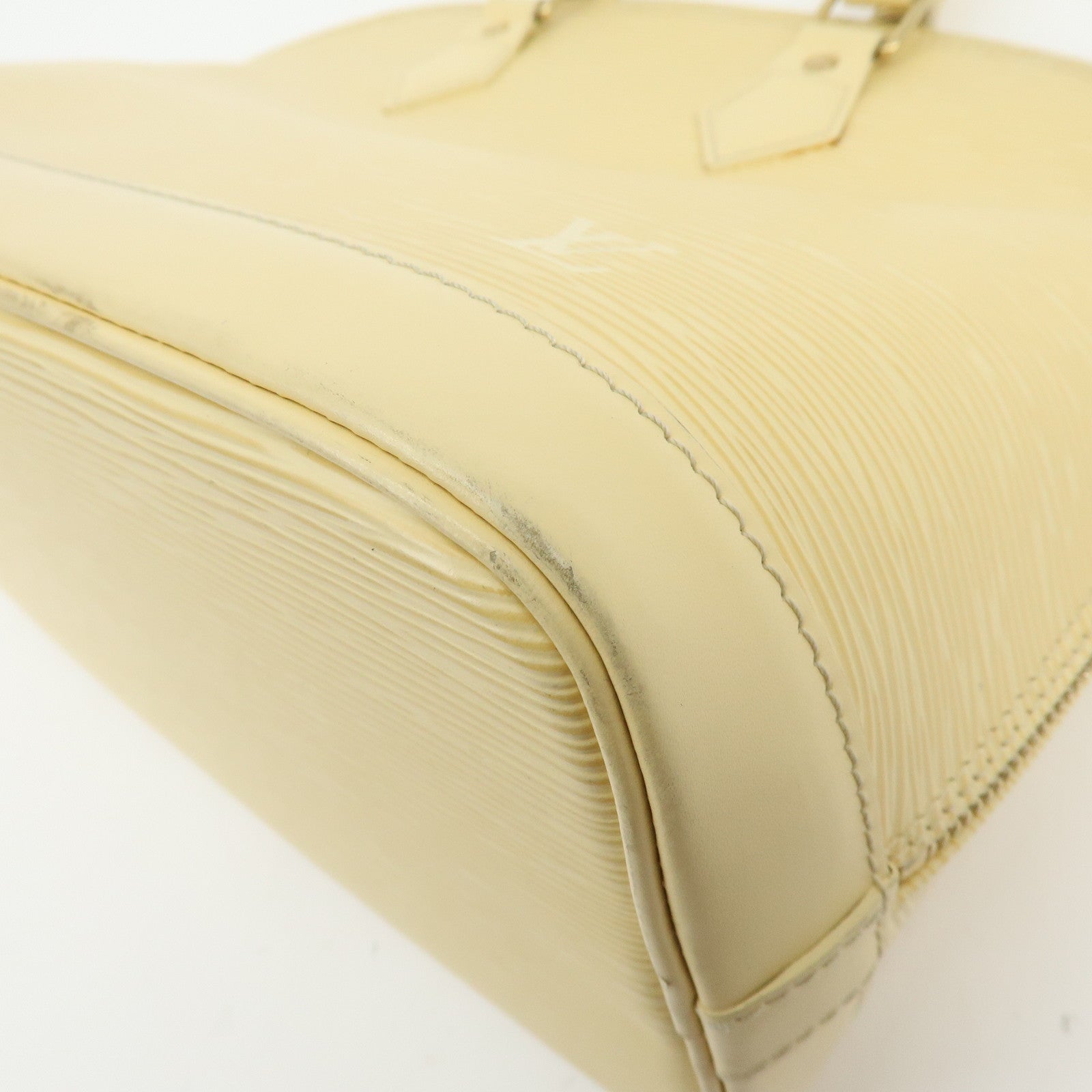 Louis Vuitton Epi Alma Leather Hand Bag Vanilla Light Yellow M5214A