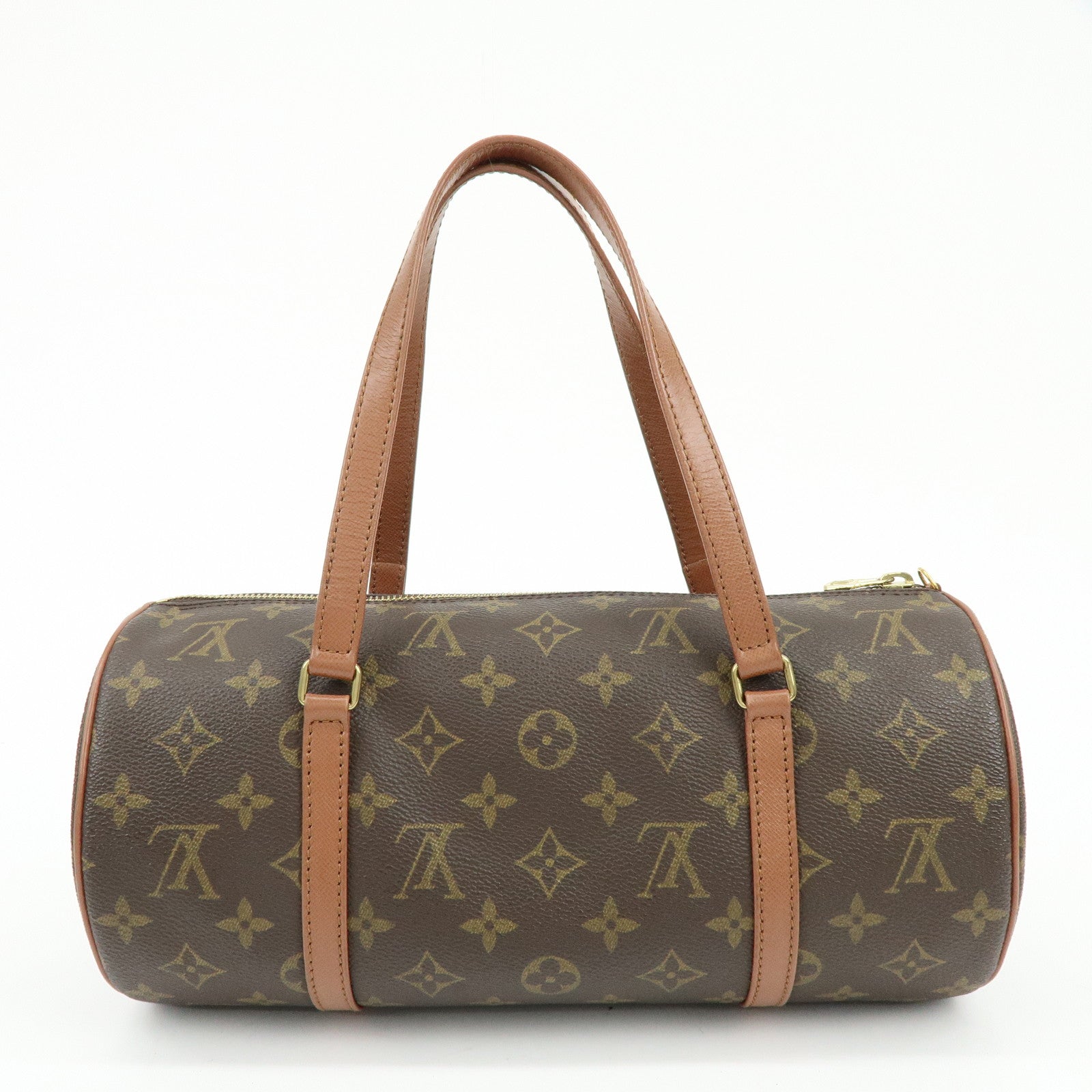 Louis Vuitton Monogram Papillon 30 Hand Bag Old Style Brown M51365