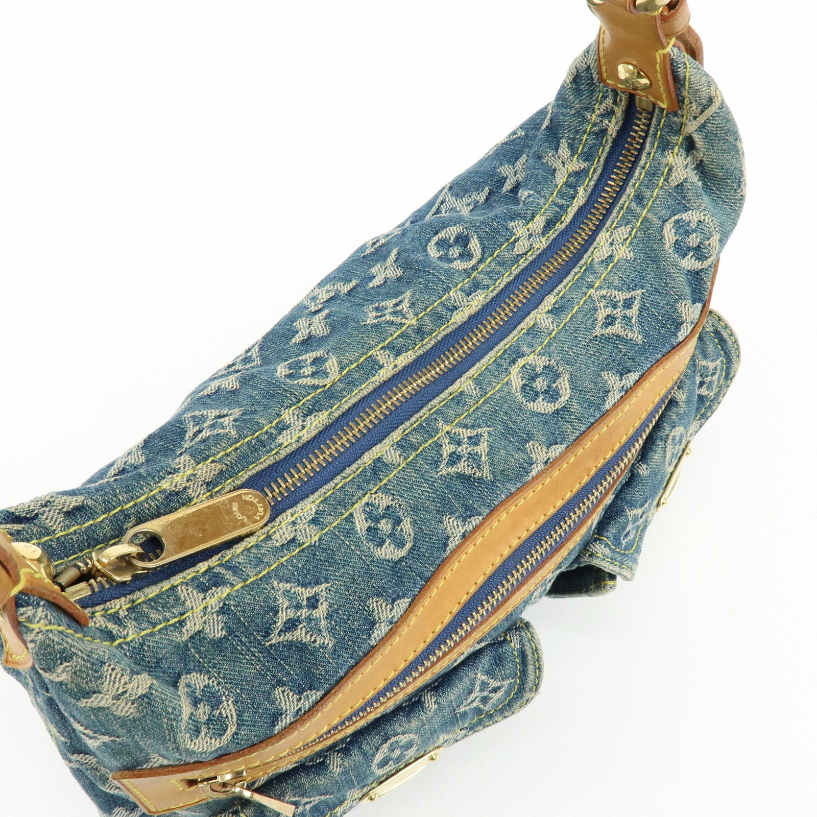 Louis Vuitton Monogram Denim Baggy PM 2Way Bag Shoulder Bag M95049