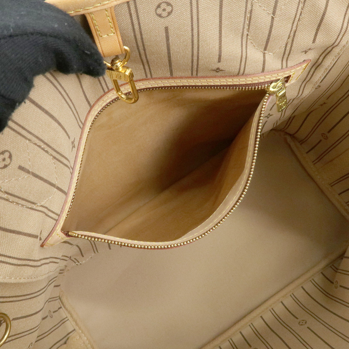 Louis Vuitton Monogram Neverfull MM Tote Shoulder Bag Brown M40156