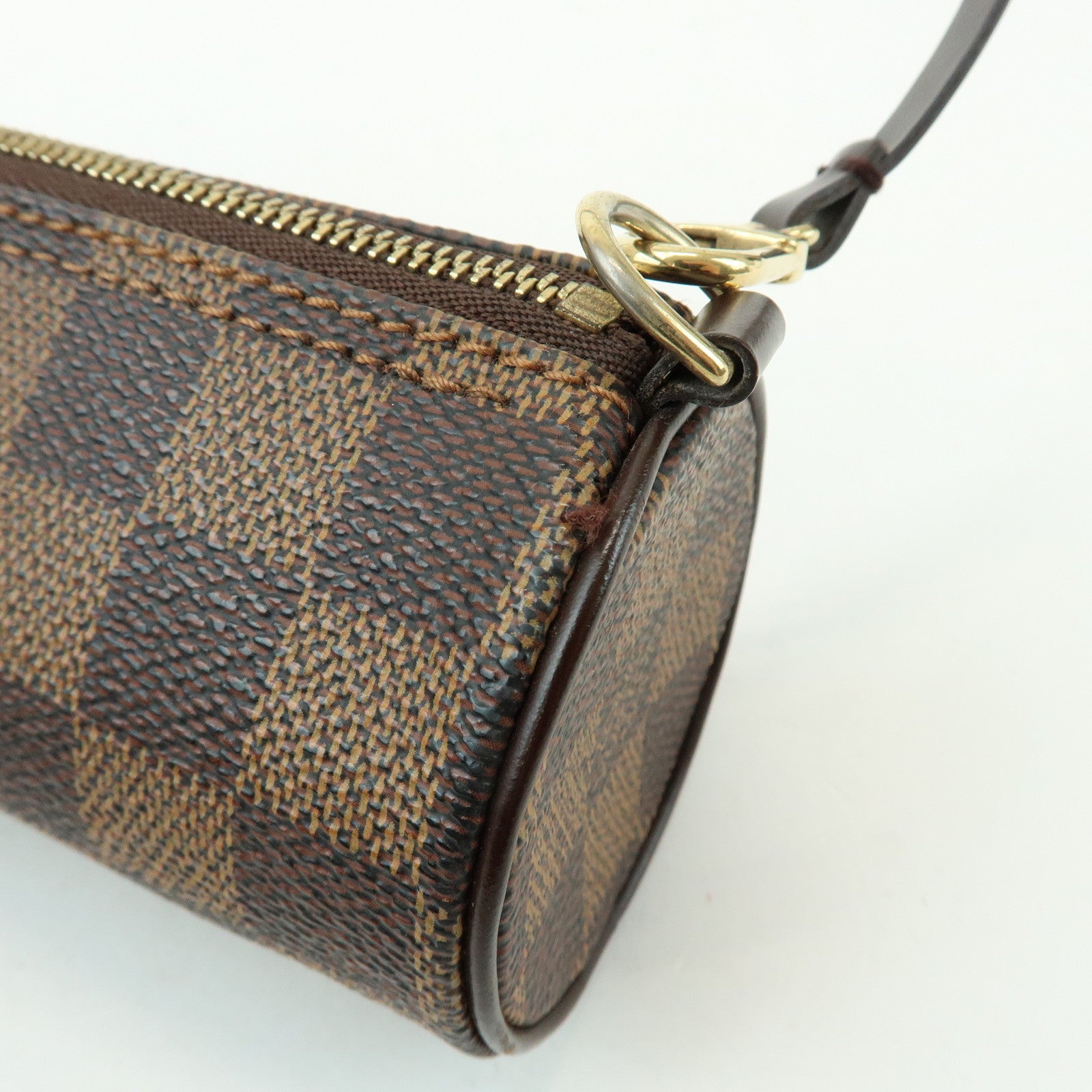 Louis Vuitton Damier Ebene Papillon 30 Hand Bag & Pouch Brown N51303
