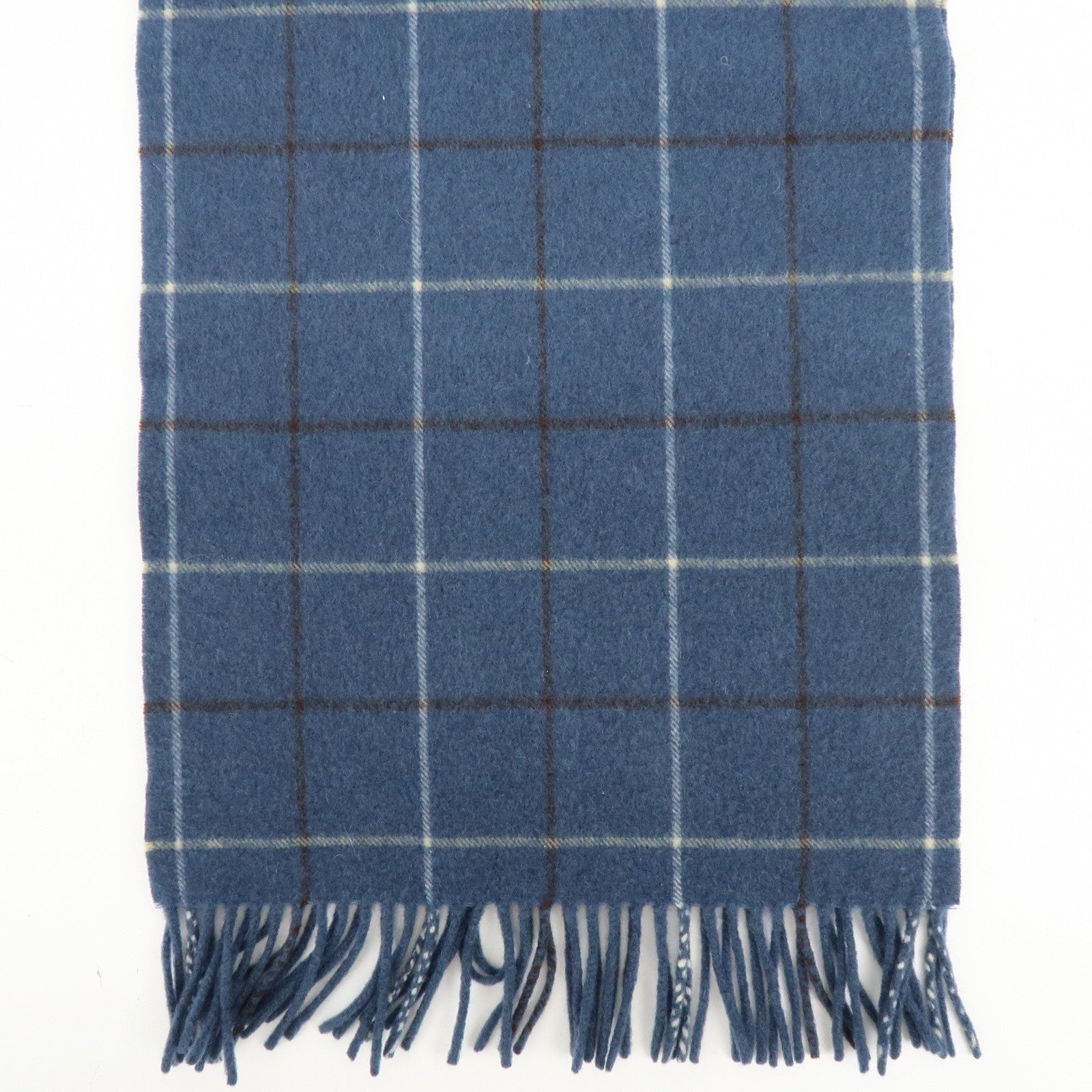 BURBERRY Set of 2 Nova Plaid Wool 100% Scarf Stole Beige Navy