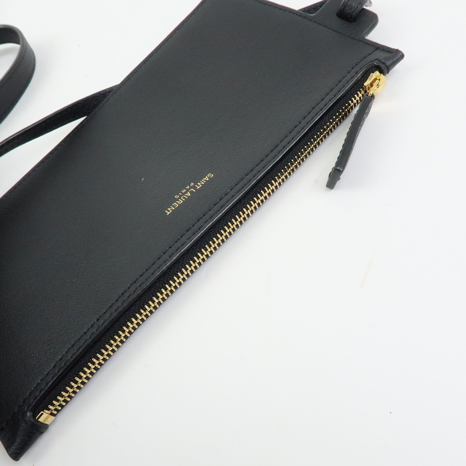 SAINT LAURENT PARIS Cassandra North South Toy Shopping Bag Black 600306