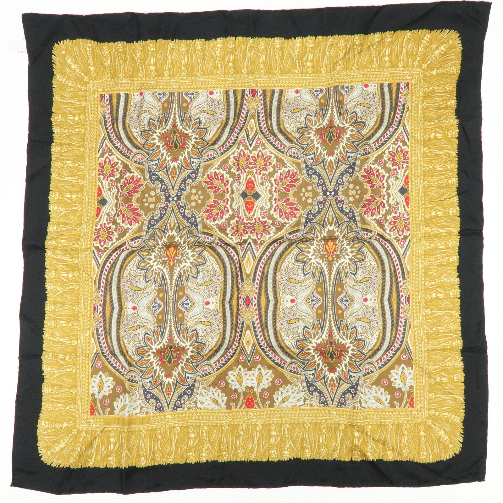 Christian Dior Lot of 3 Silk 100% Scarf Brown Orange Black Gold Navy