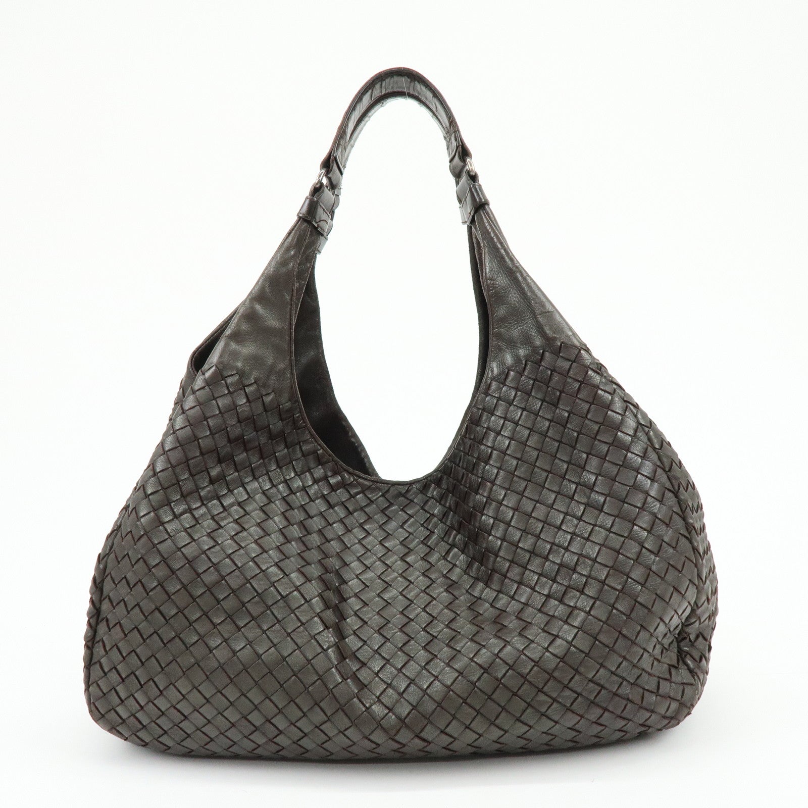 BOTTEGA VENETA Intrecciato Campana Leather Shoulder Bag 124864