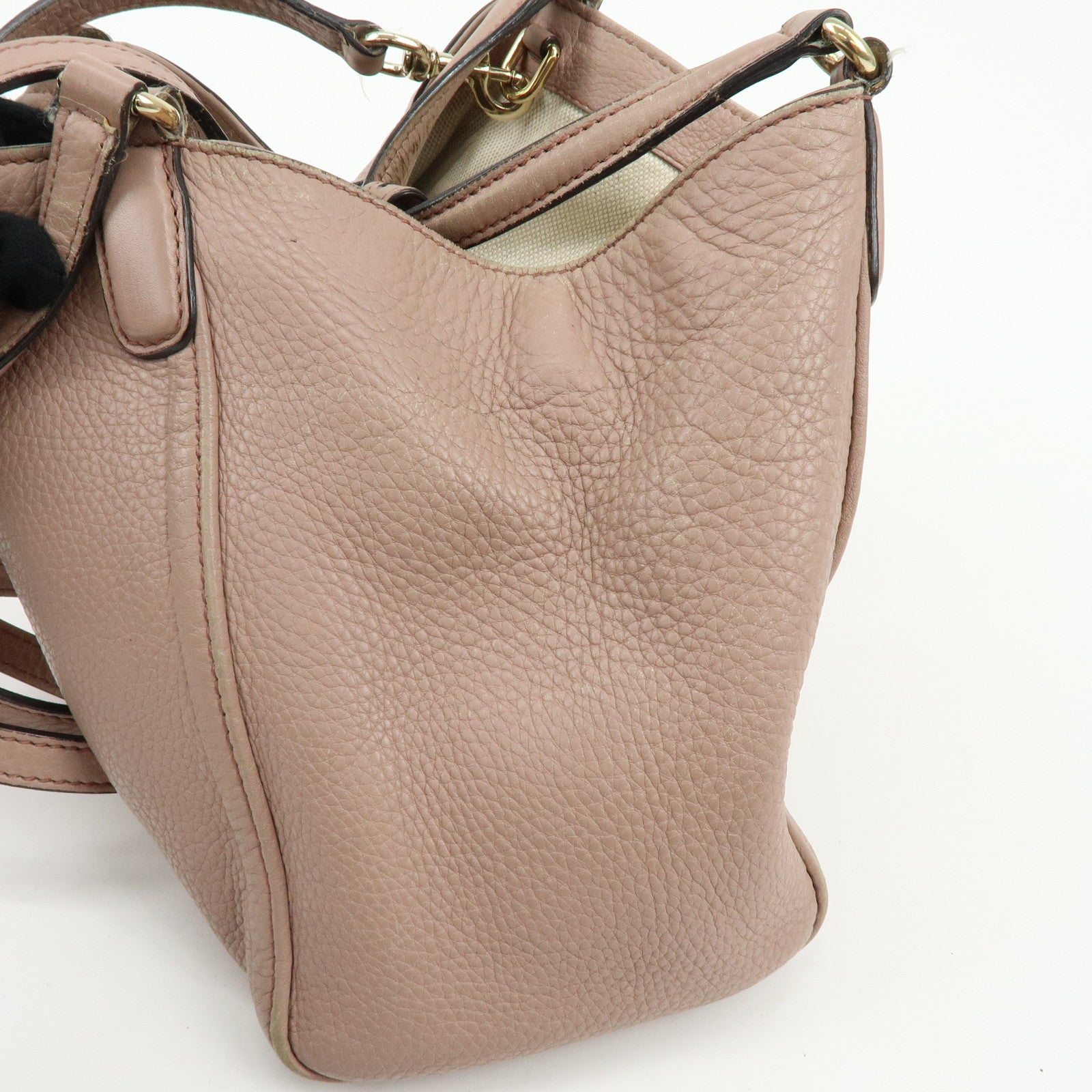 GUCCI SOHO Interlocking G 2Way Hand Bag Japan Limited Pink Beige 336751