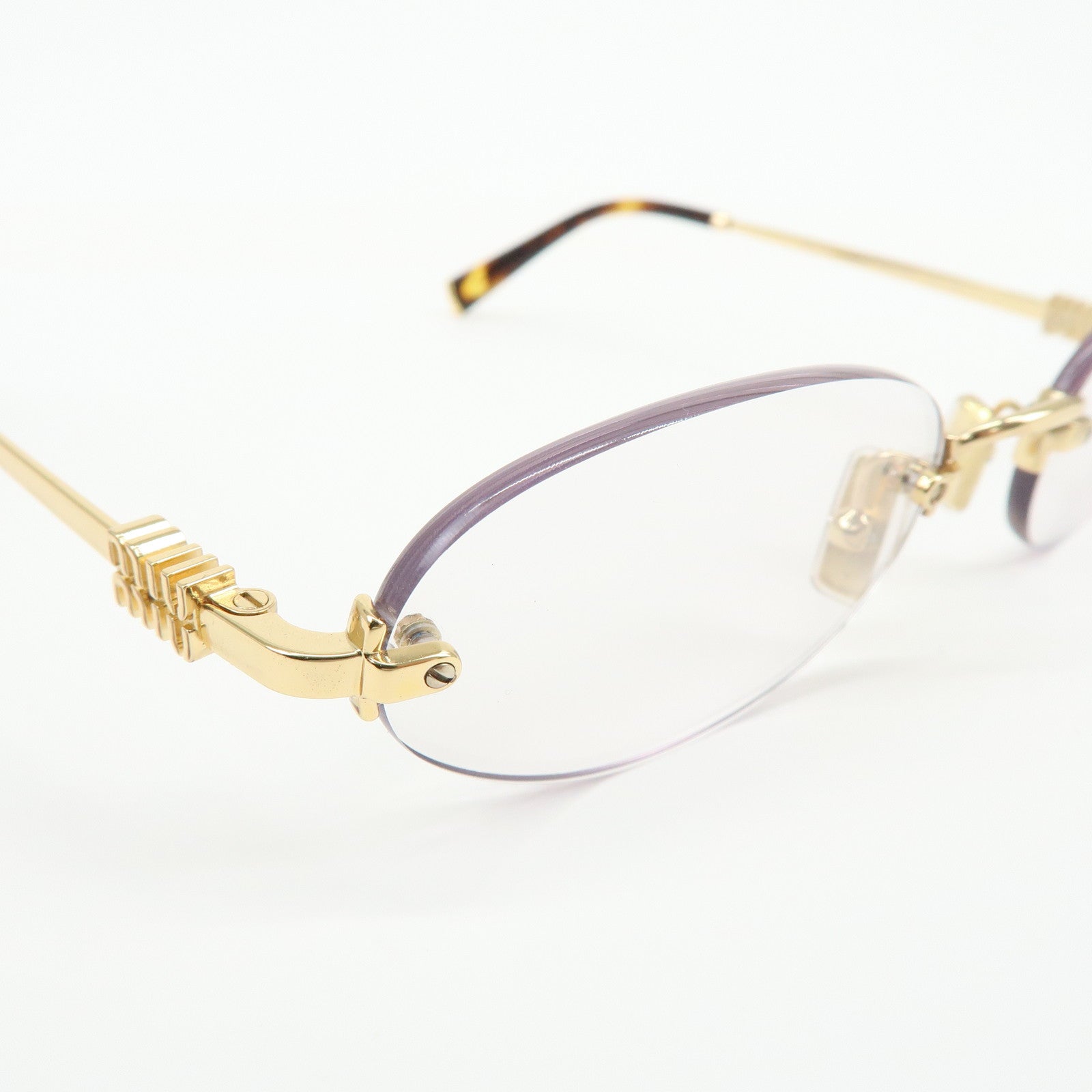 MIU MIU Logo Metal Sunglasses Gold 51□20 5AK-08N140 0N SMUA54