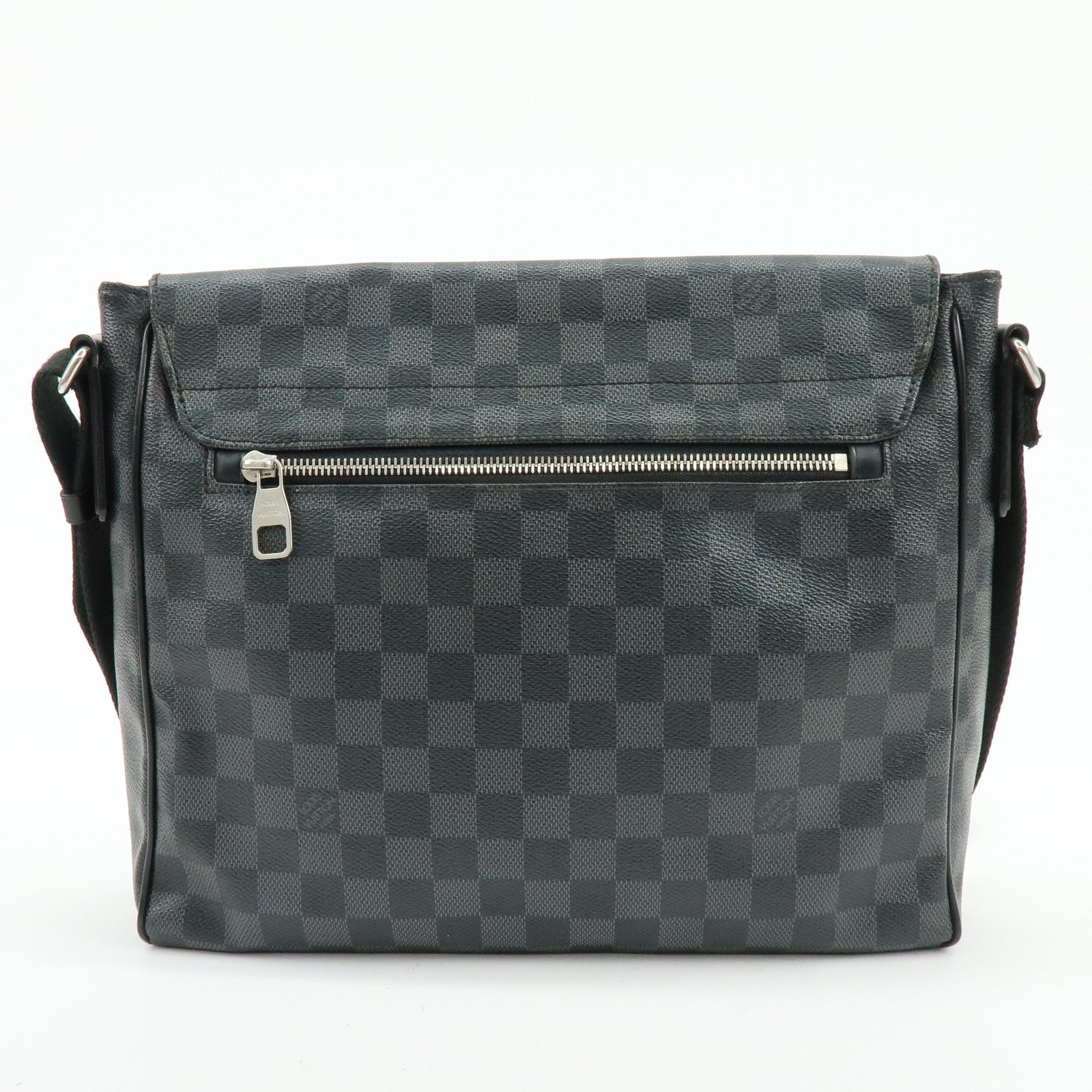 Louis Vuitton Damier Graphite District PM Shoulder Bag Noir N41260