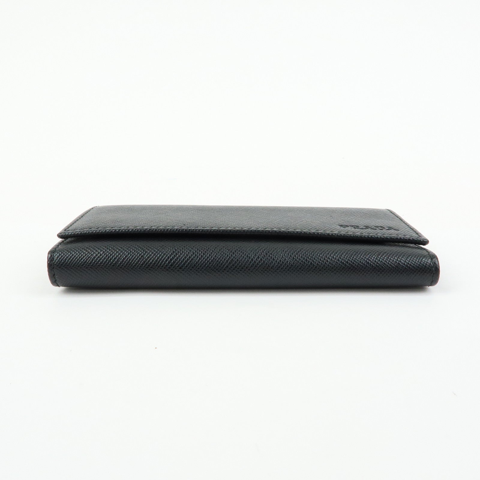 PRADA Saffiano Leather 6 Rings Key Case Key Holder Black