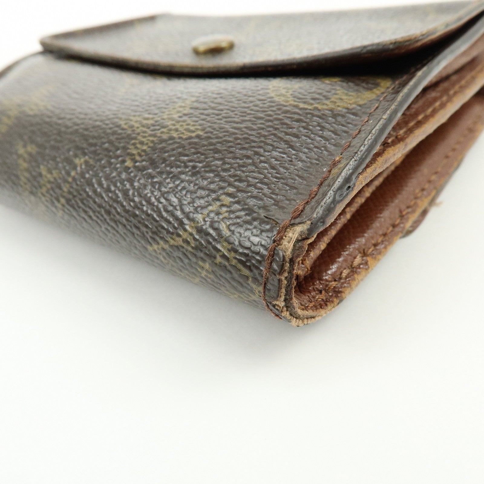 Louis Vuitton Monogram Canvas Compact Lot of 2 Wallet Long Wallet Brown