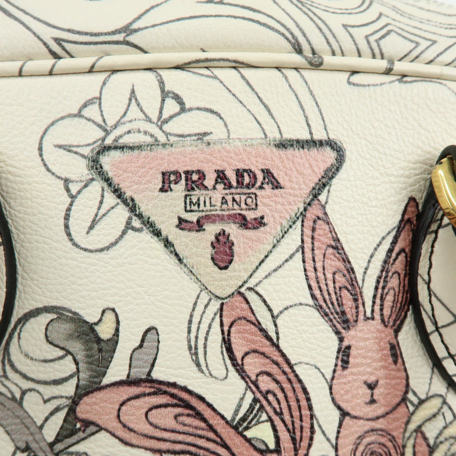 PRADA x James Jean Triangle Logo Calf Skin 2Way Shoulder Bag 1BB113