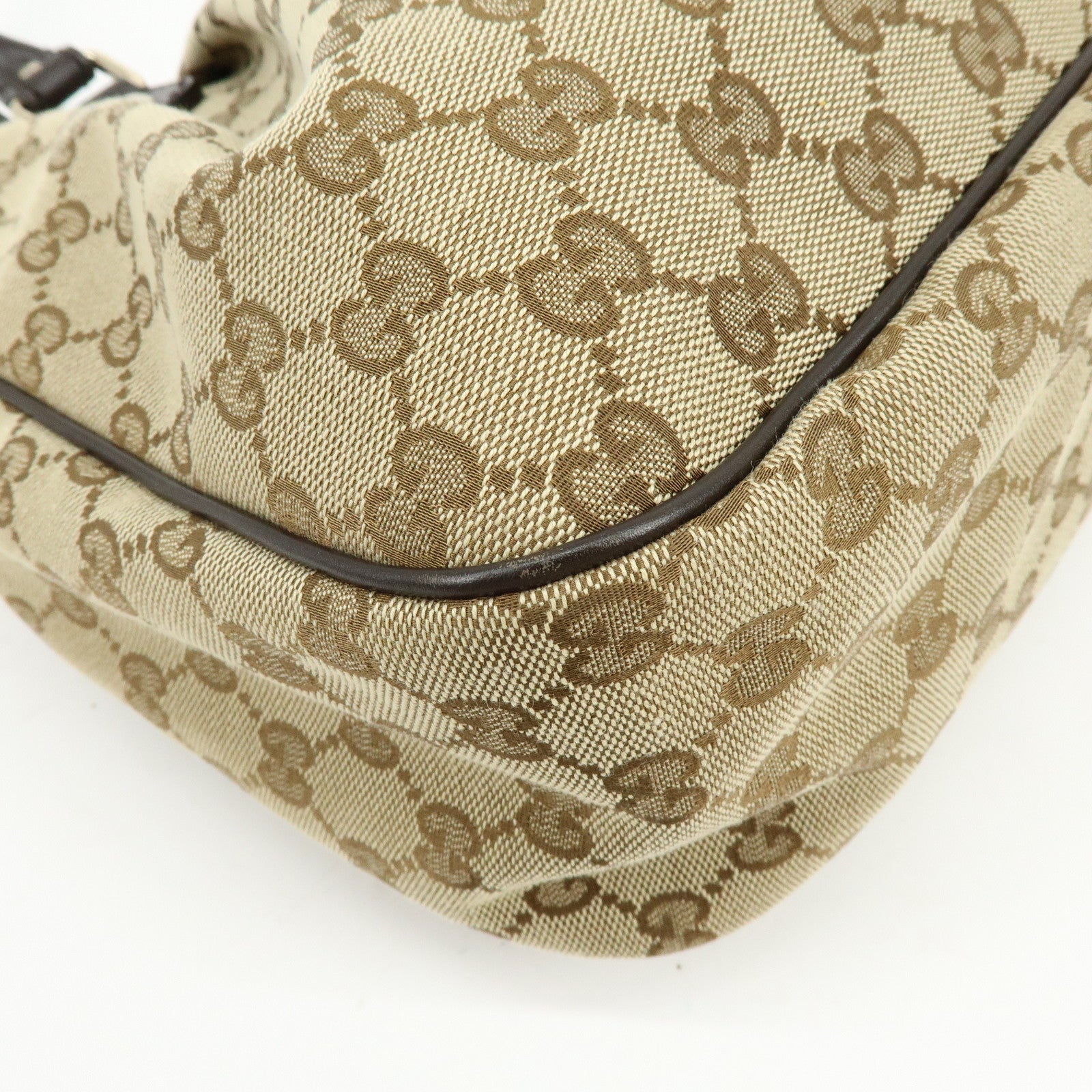GUCCI Sukey GG Canvas Leather Tote Bag Hand Bag Beige Dark Brown 296835