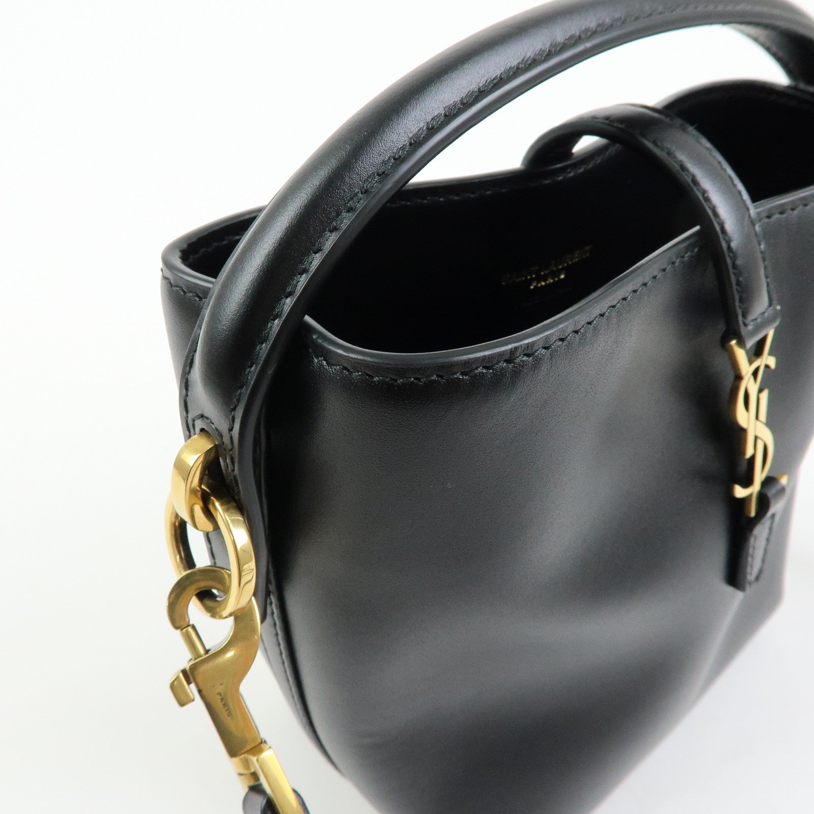 SAINT LAURENT PARIS Cassandra LE 37 Calf Leather 2WAY Mini Bucket Bag