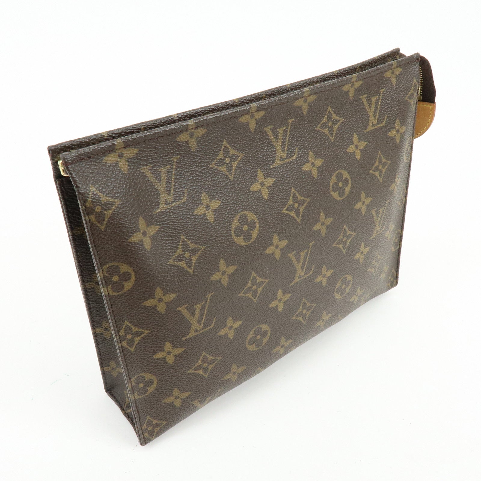 Louis Vuitton Monogram Poche Toilette 26 Clutch Bag Brown M47542