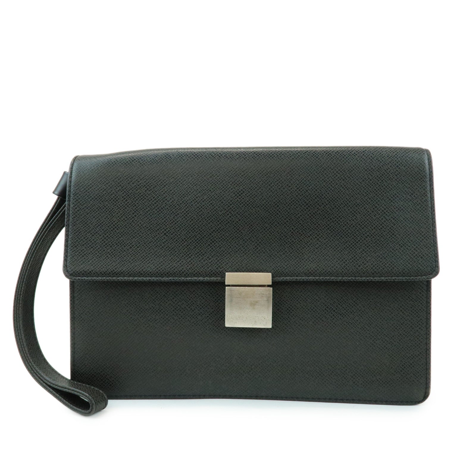 Louis Vuitton Taiga Leather Selenga Clutch Bag Ardoise M30782