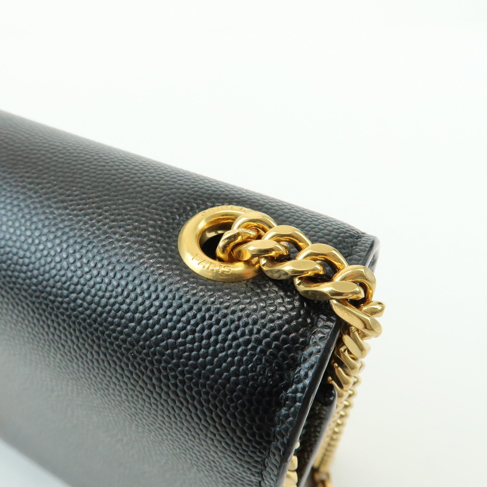 SAINT LAURENT PARIS Casandra Kate Leather Chain Shoulder Bag 364021